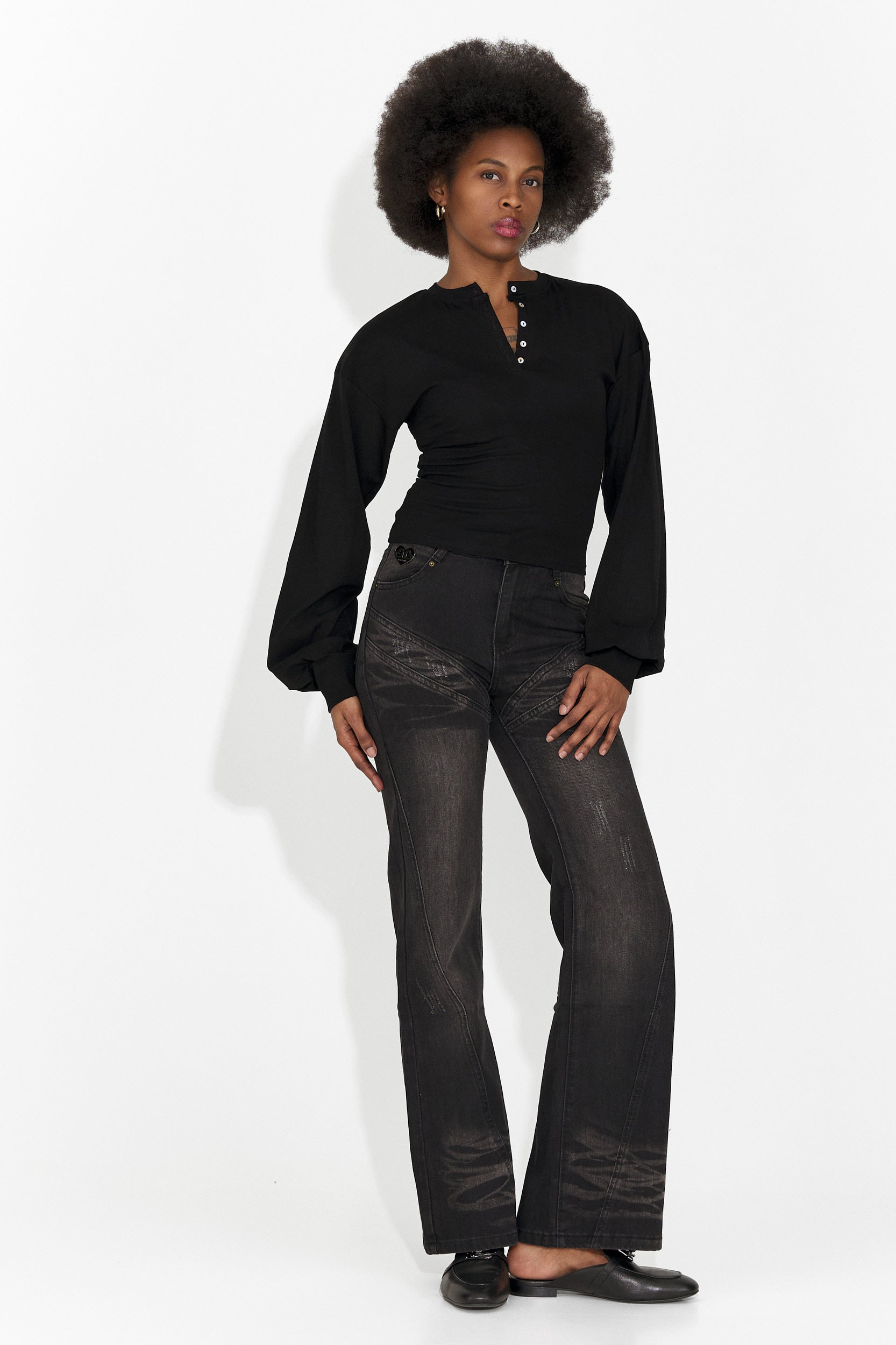 Bluza dama casual neagra Tivora Bogas