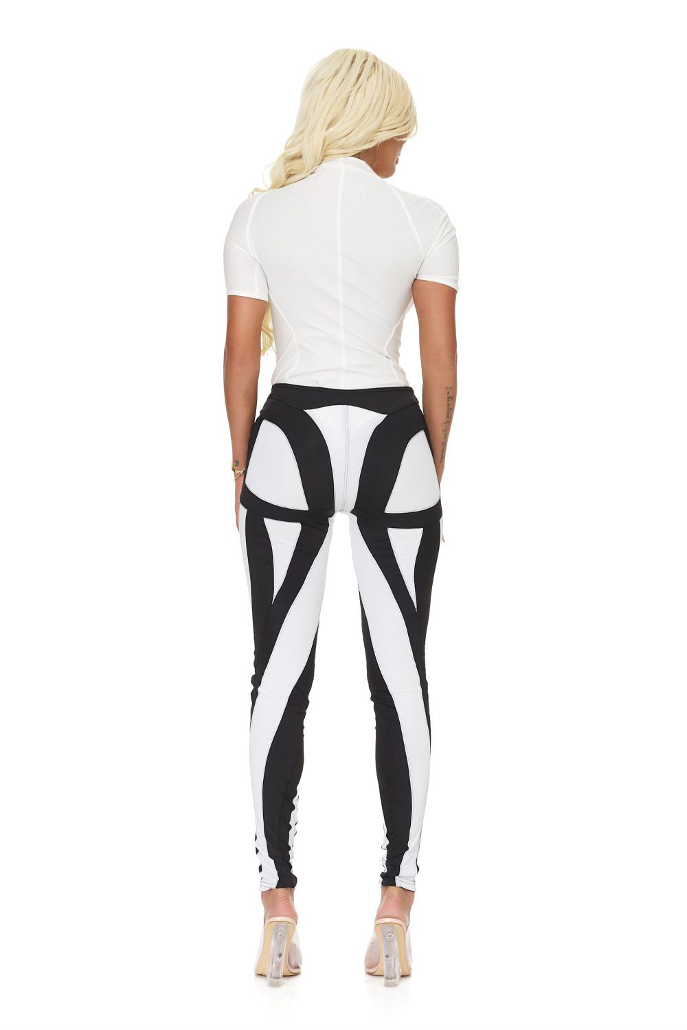 Bikasy Bogas white lycra bodysuit for women