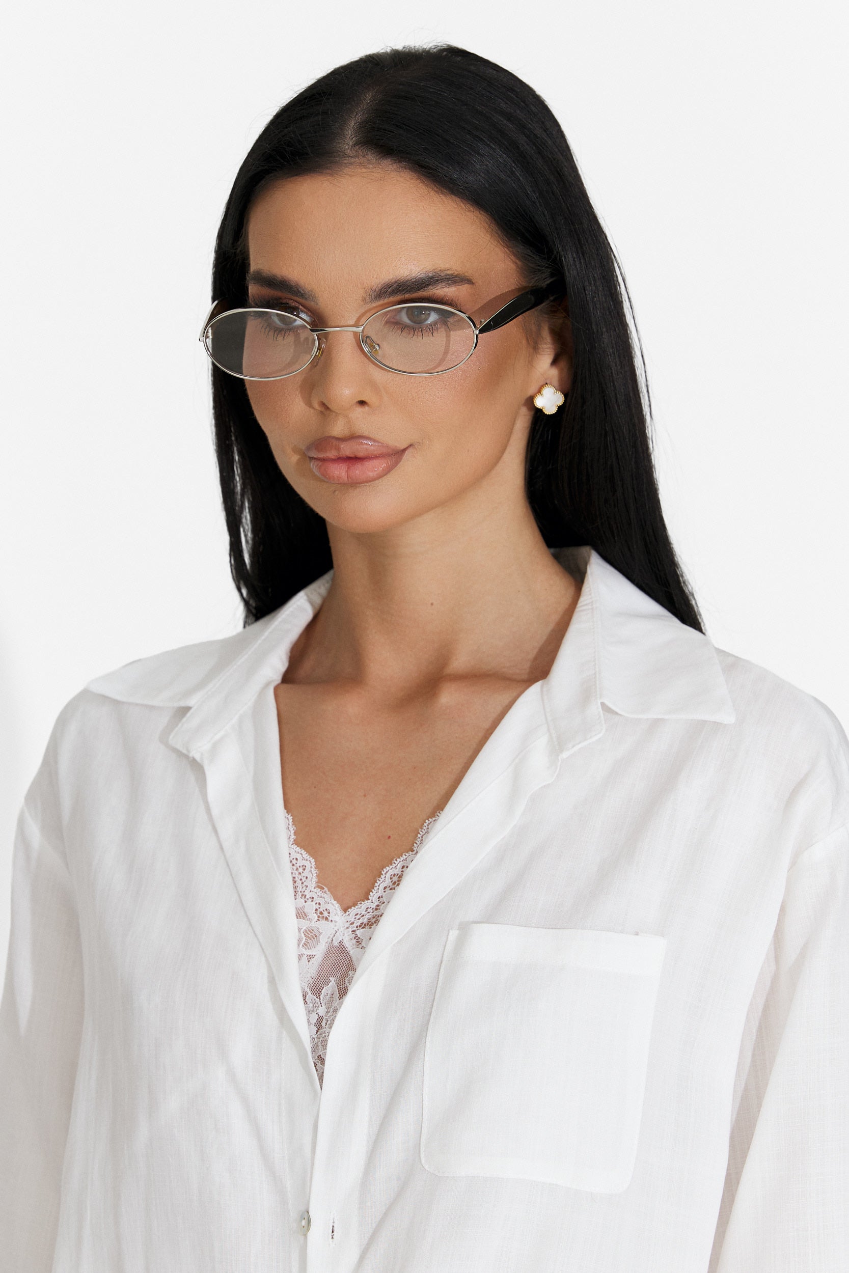 Ochelari dama de soare argintiu Saskia Bogas