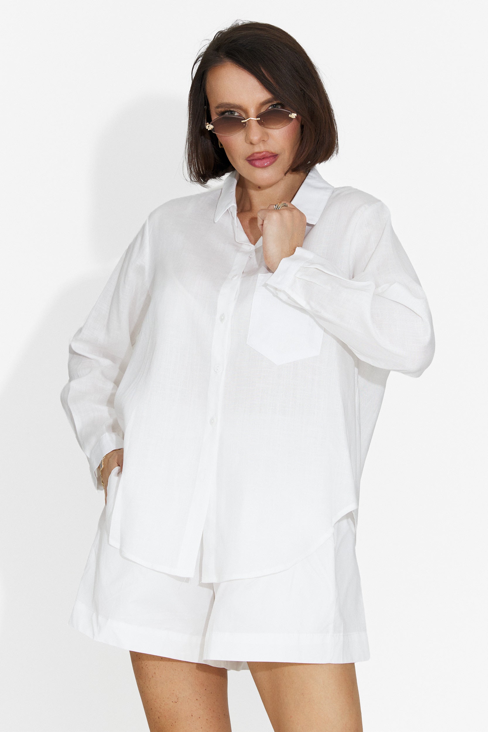 Camasa dama casual alba Calay Bogas