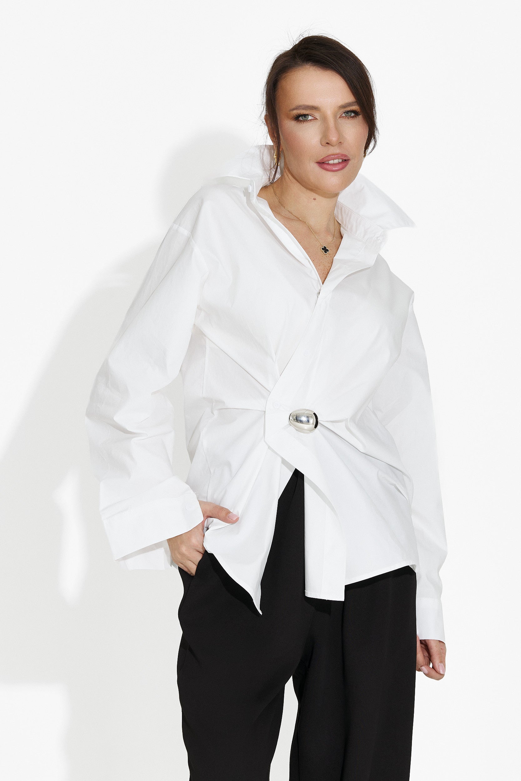 Women's Casual White Shirt Melynda Bogas