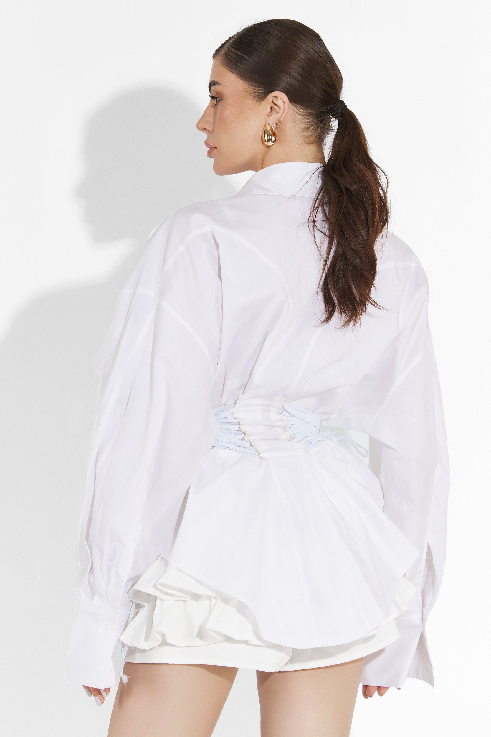 Zolo Bogas White Casual Women's Shirt