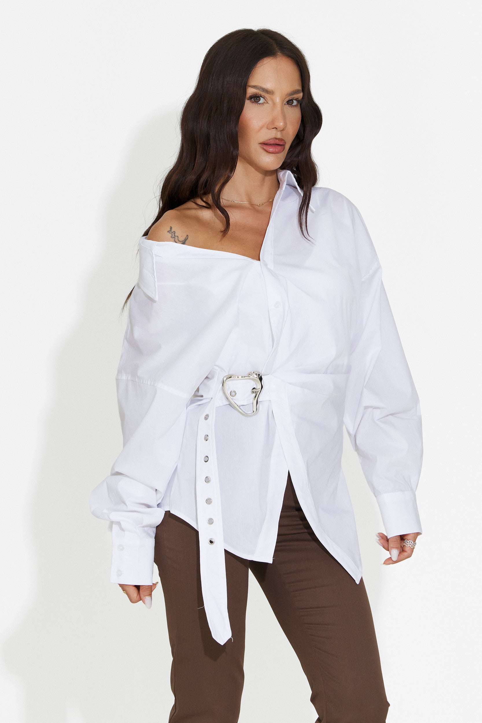 Camasa dama casual alba Zunaria Bogas