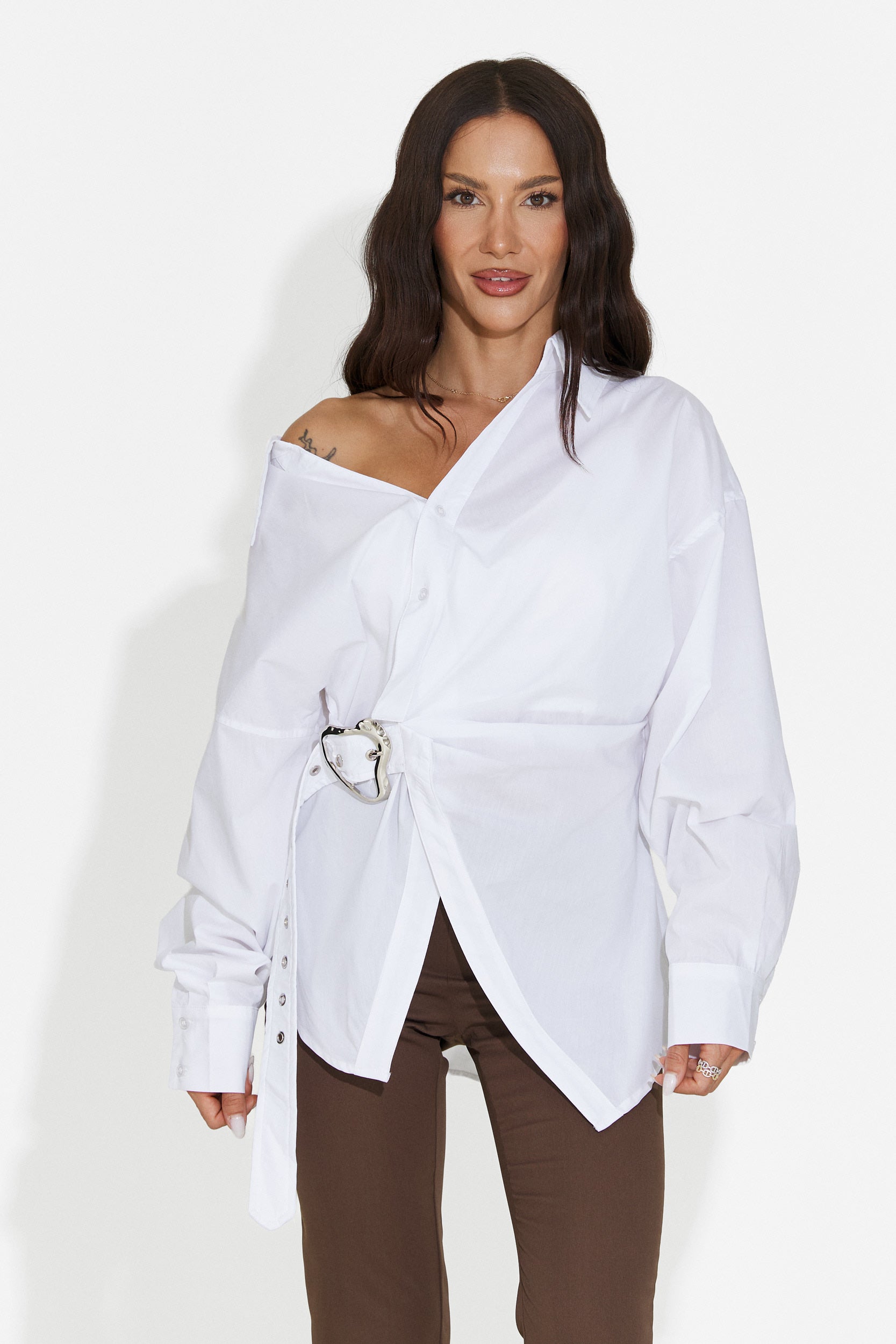 Camasa dama casual alba Zunaria Bogas