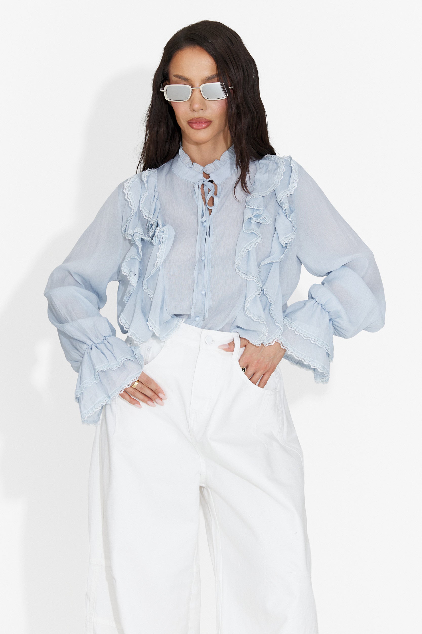 Camasa dama casual bleu Alcadia Bogas