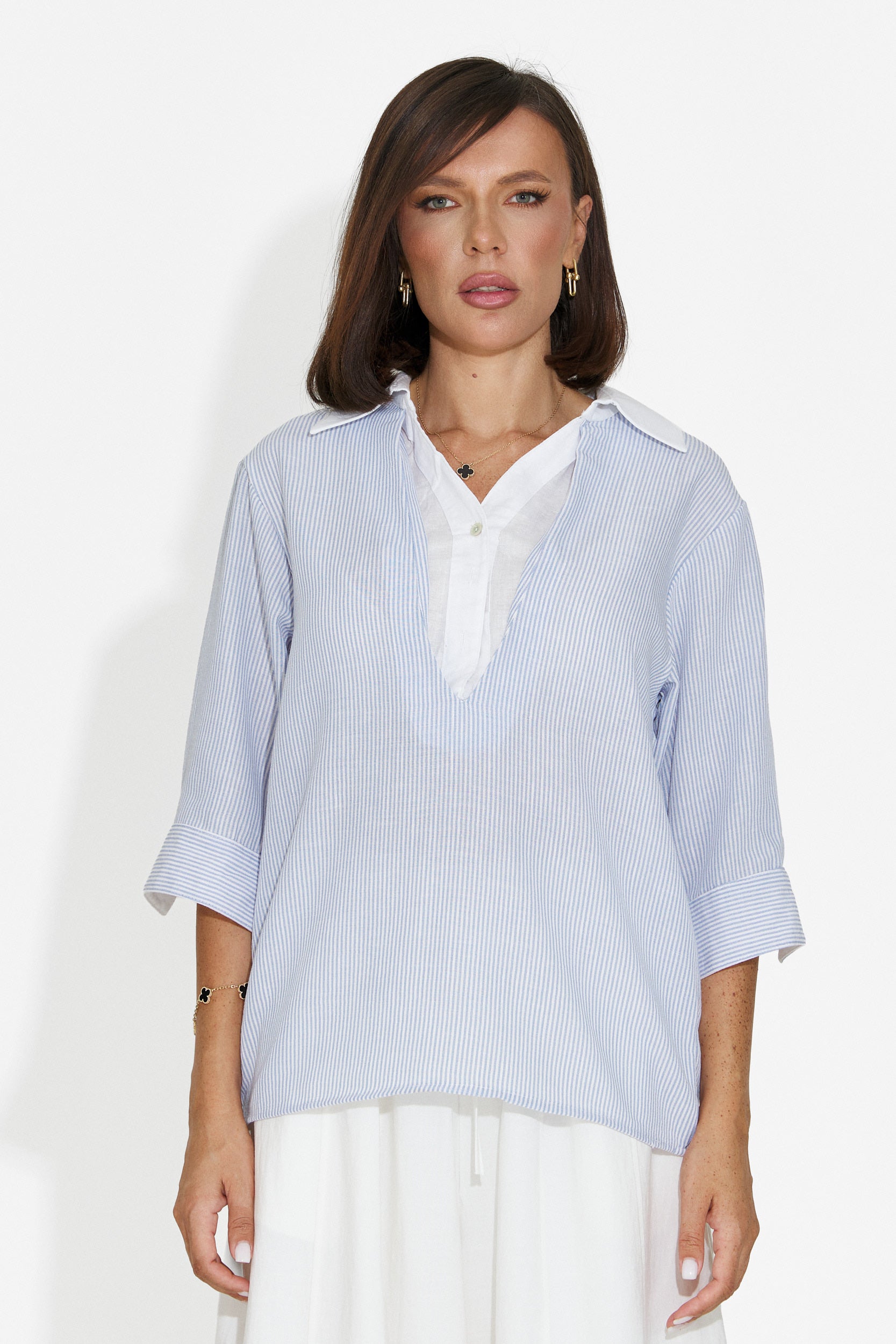 Camasa dama casual bleu Esperia Bogas