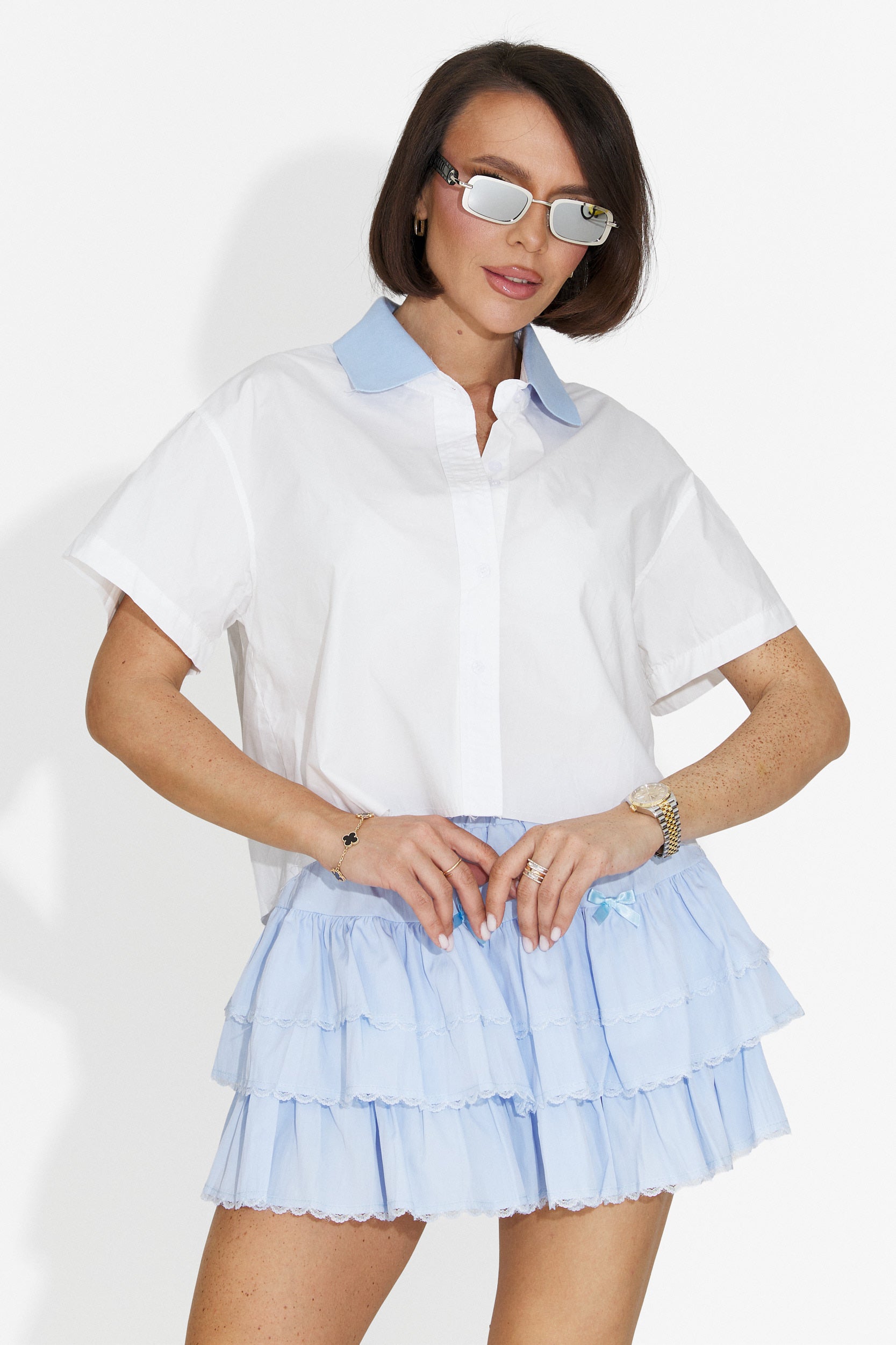 Camasa dama casual bleu Eusenia Bogas