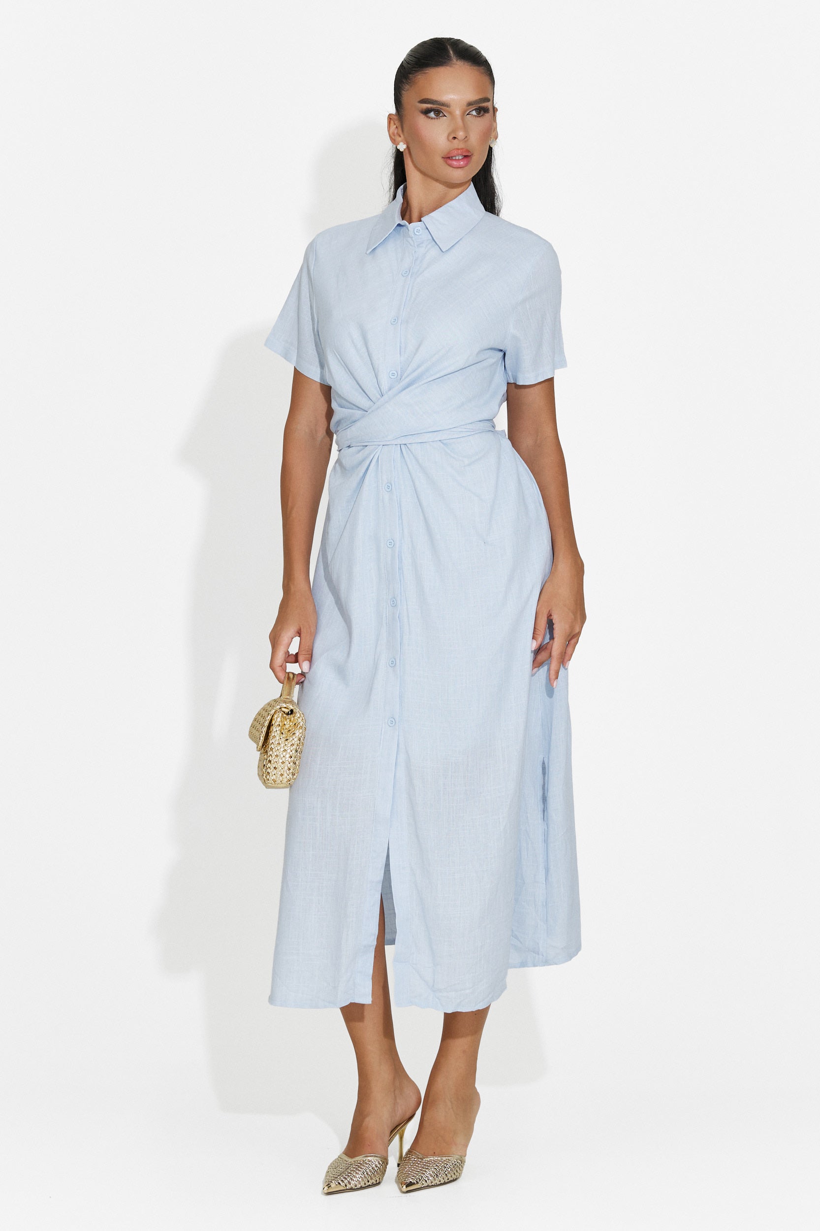 Camasa dama casual bleu Genoma Bogas