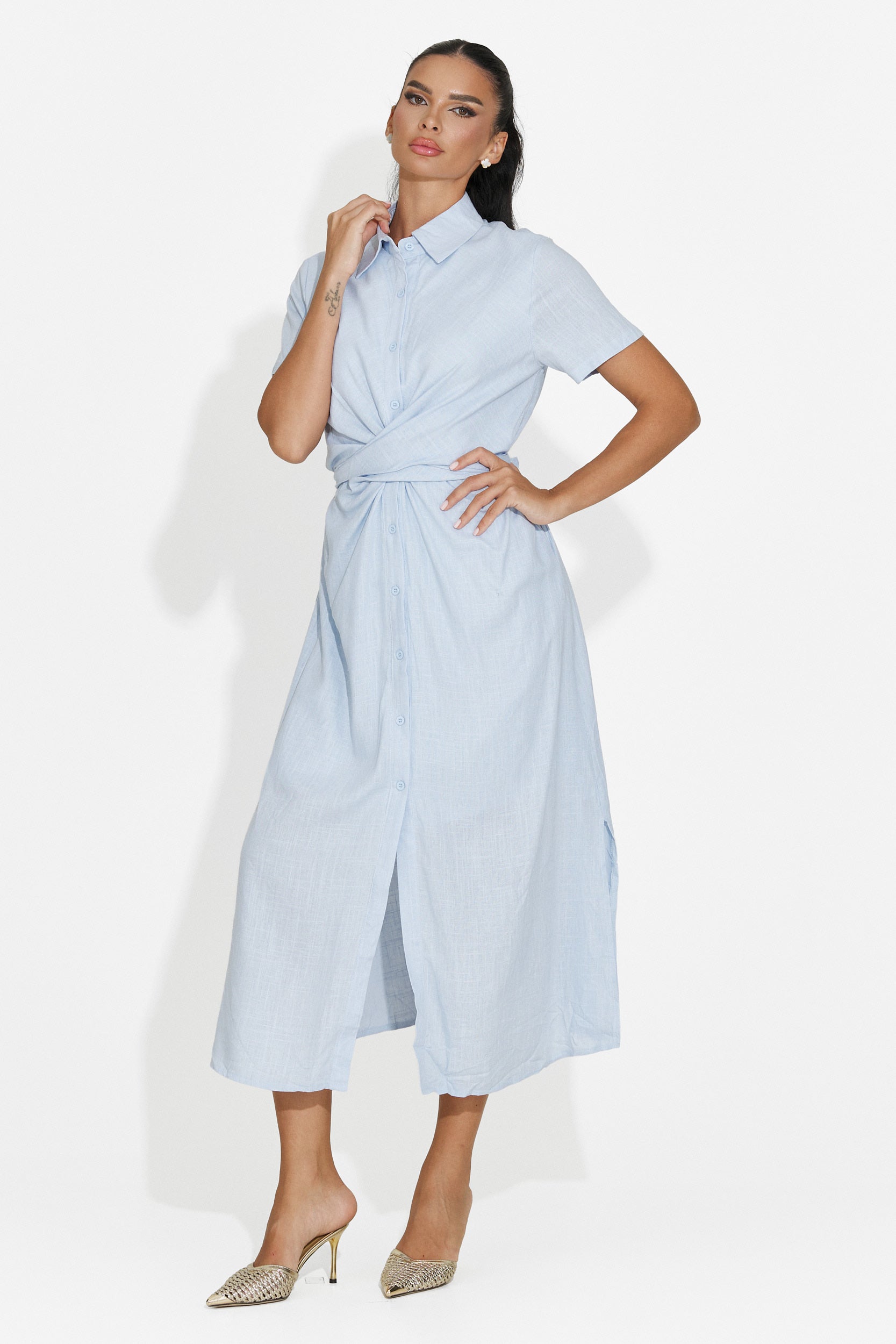 Camasa dama casual bleu Genoma Bogas