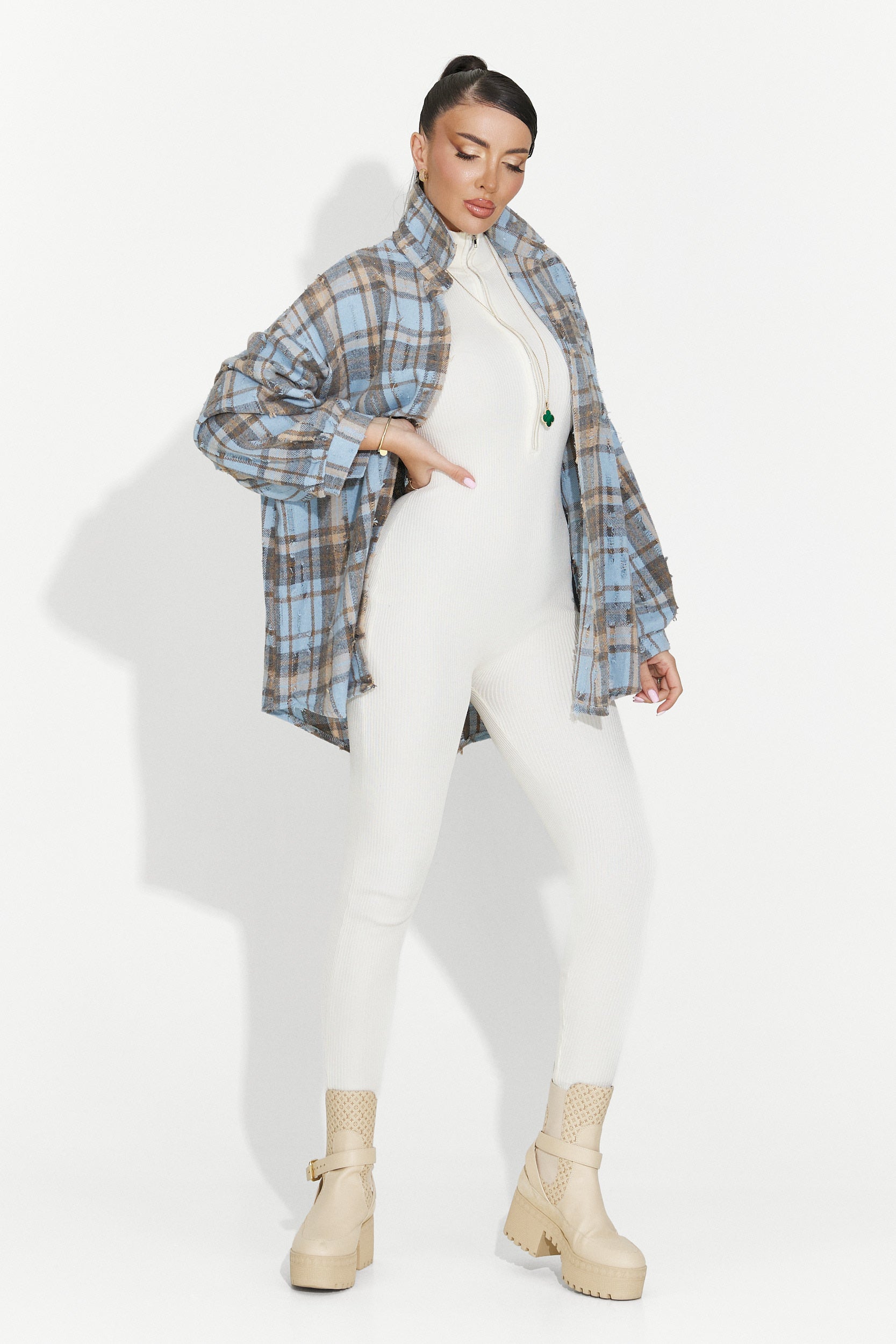 Women's casual light blue shirt Jasara Bogas