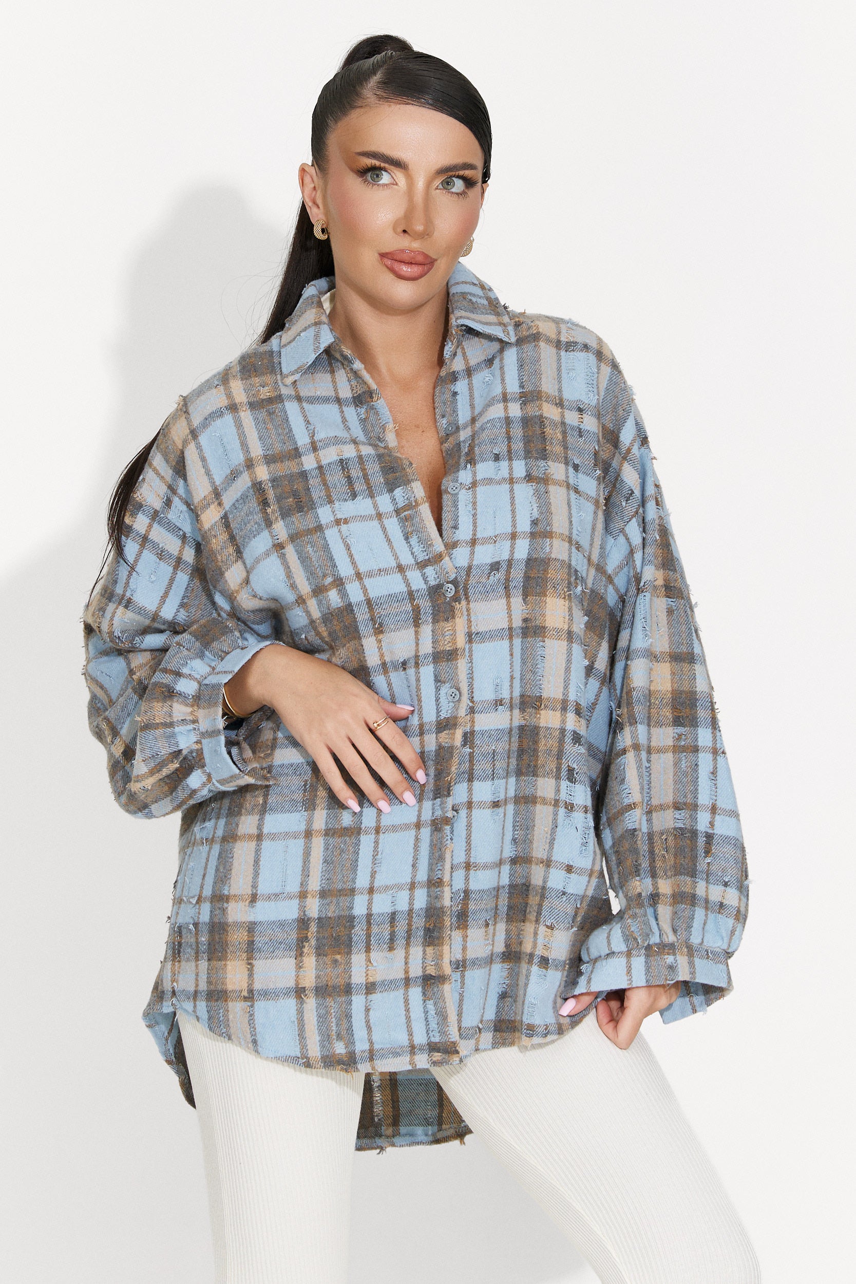 Women's casual light blue shirt Jasara Bogas