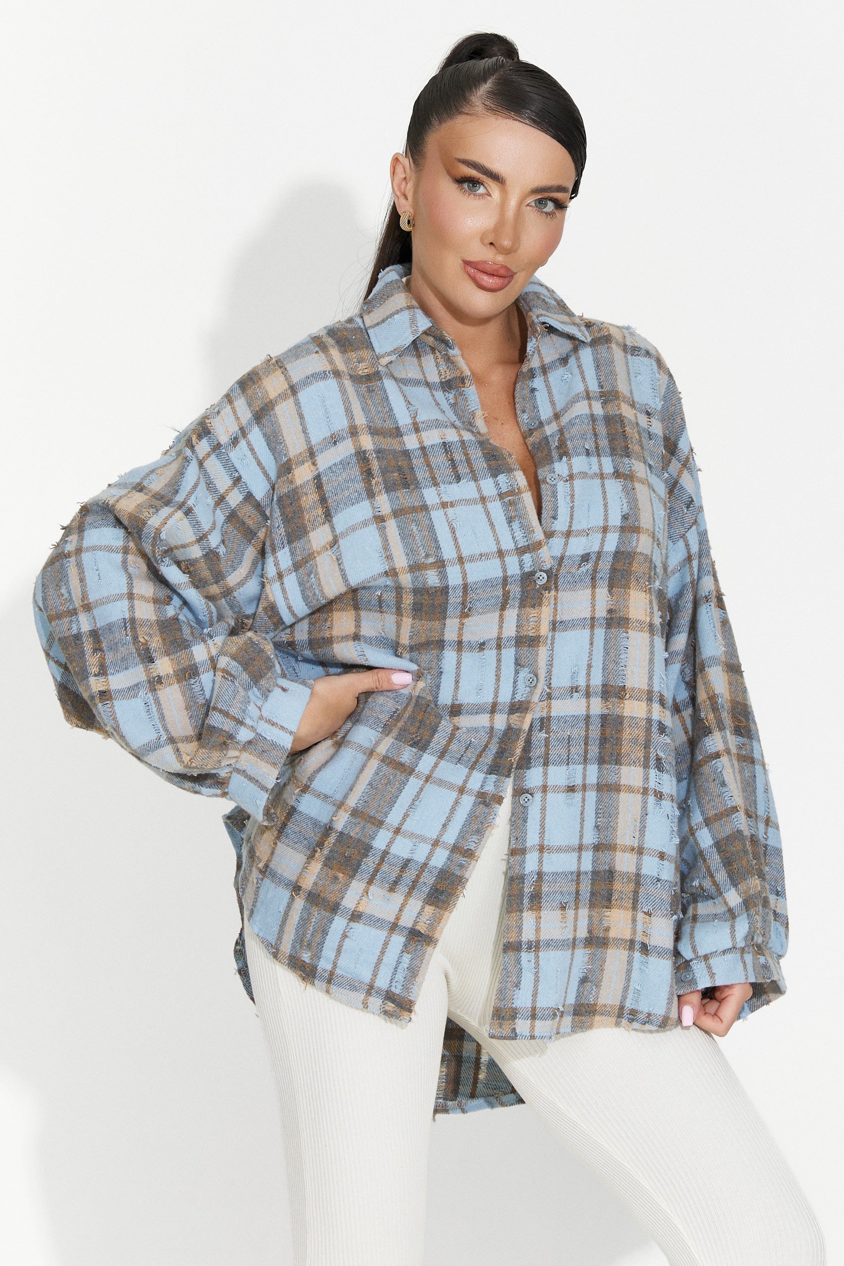 Camasa dama casual bleu Jasara Bogas