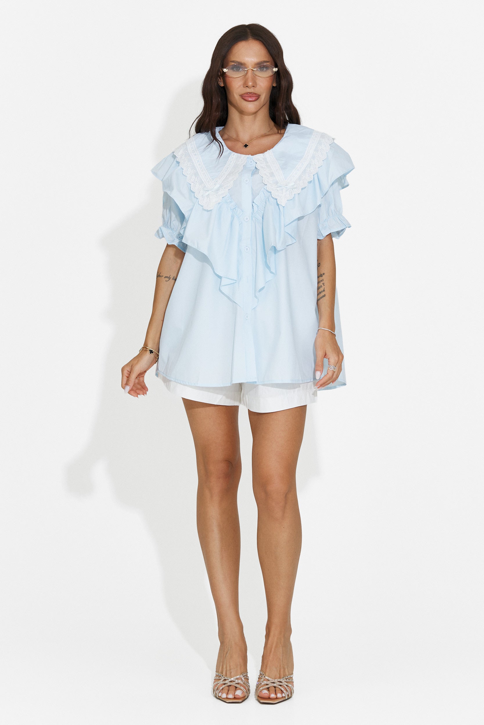 Camasa dama casual bleu Karlasia Bogas
