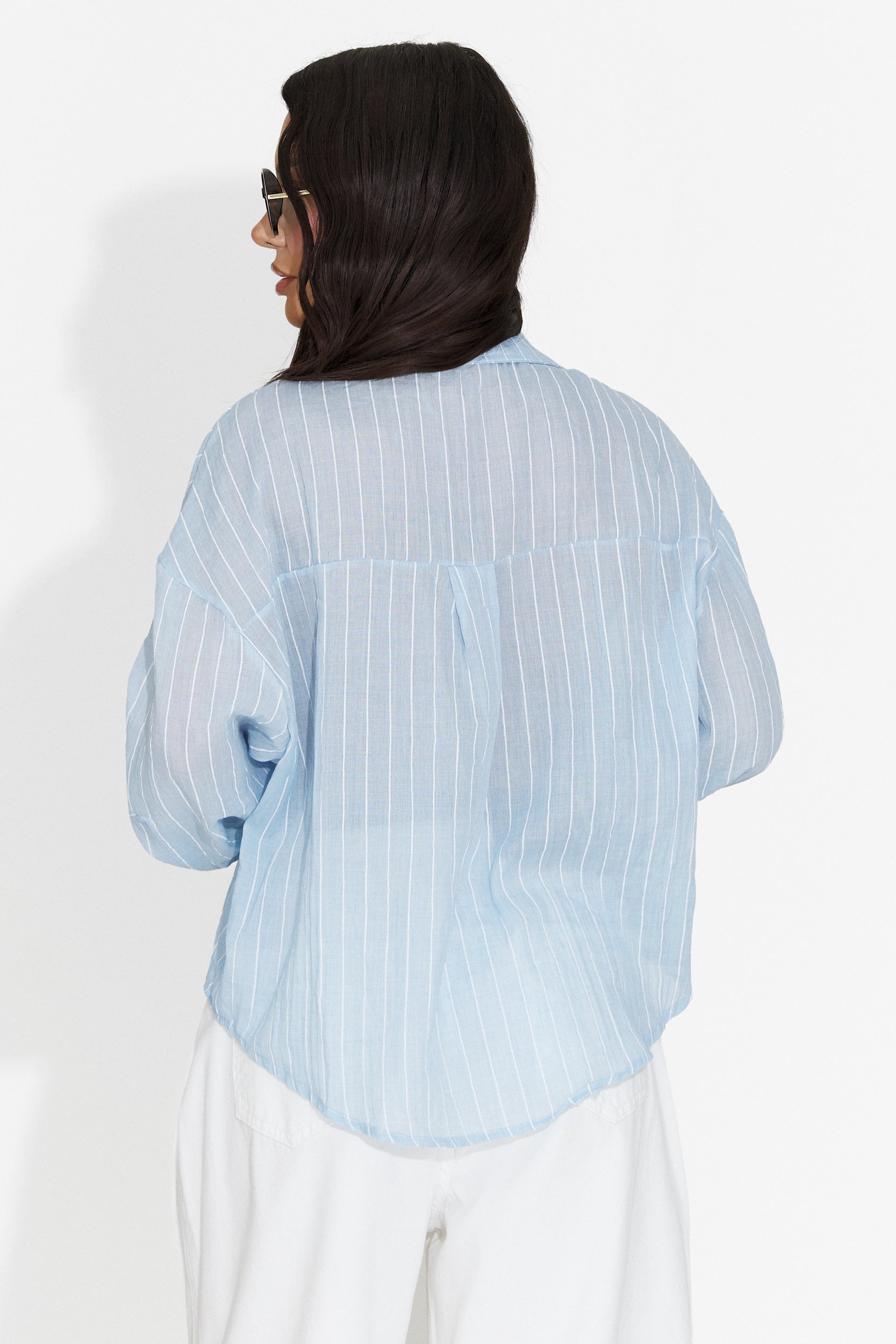 Camasa dama casual bleu Teodoria Bogas
