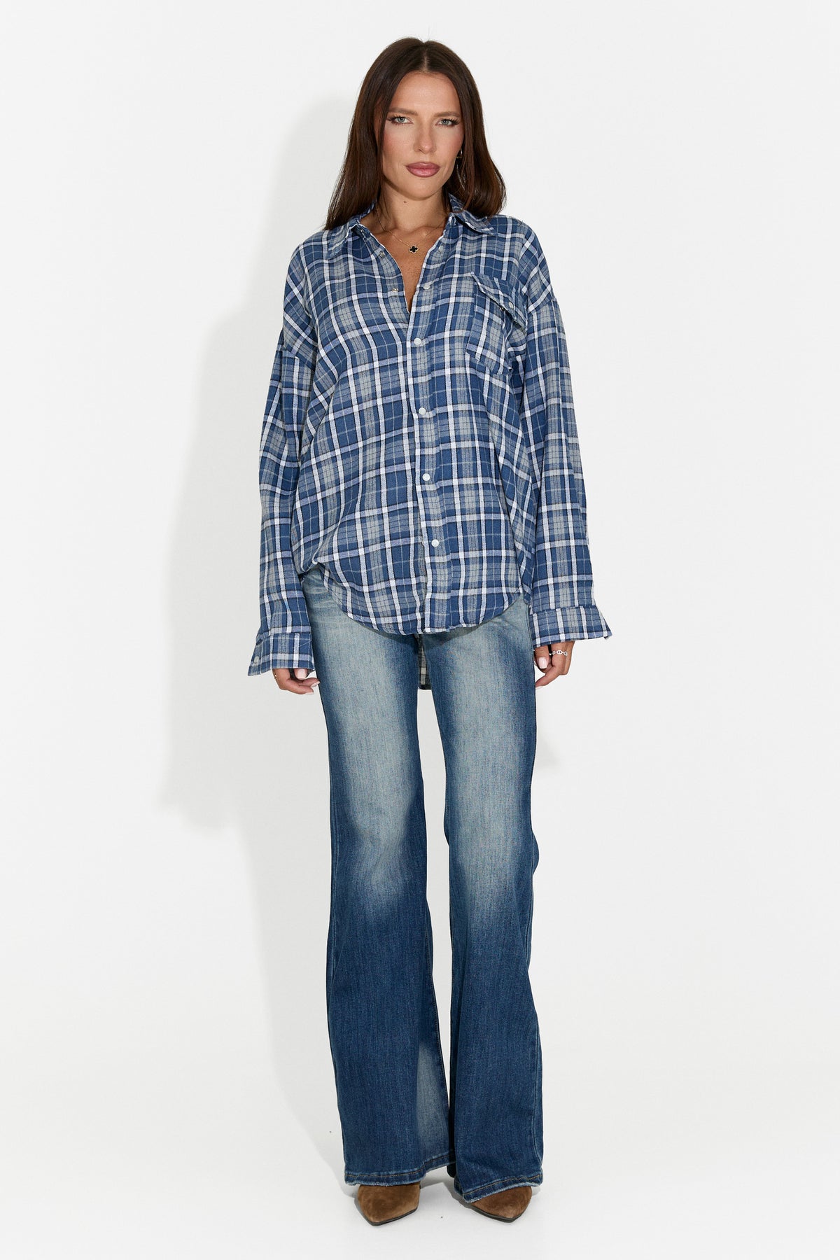 Camasa dama casual bleumarin Importas Bogas