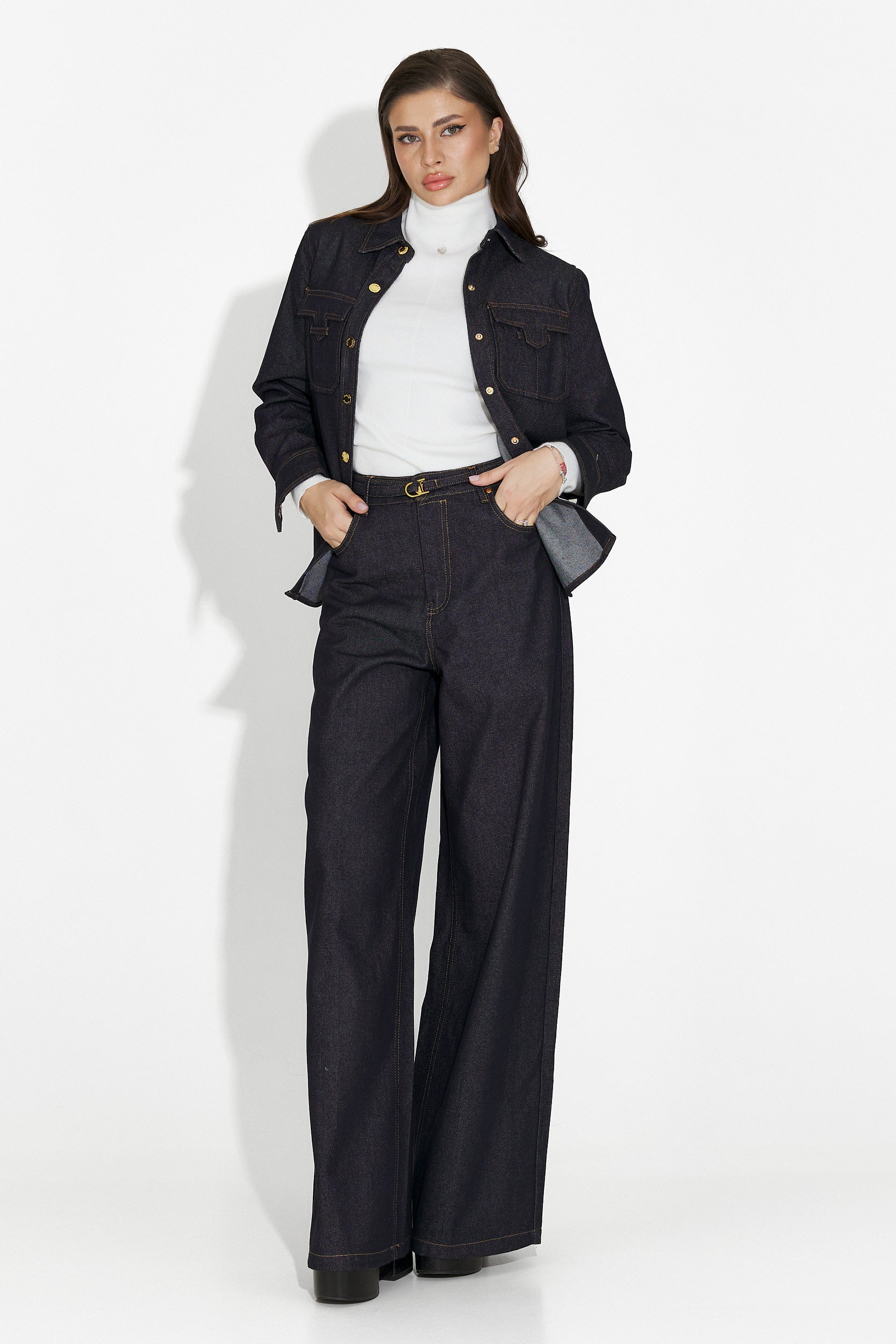 Camasa dama casual bleumarin Melena Bogas