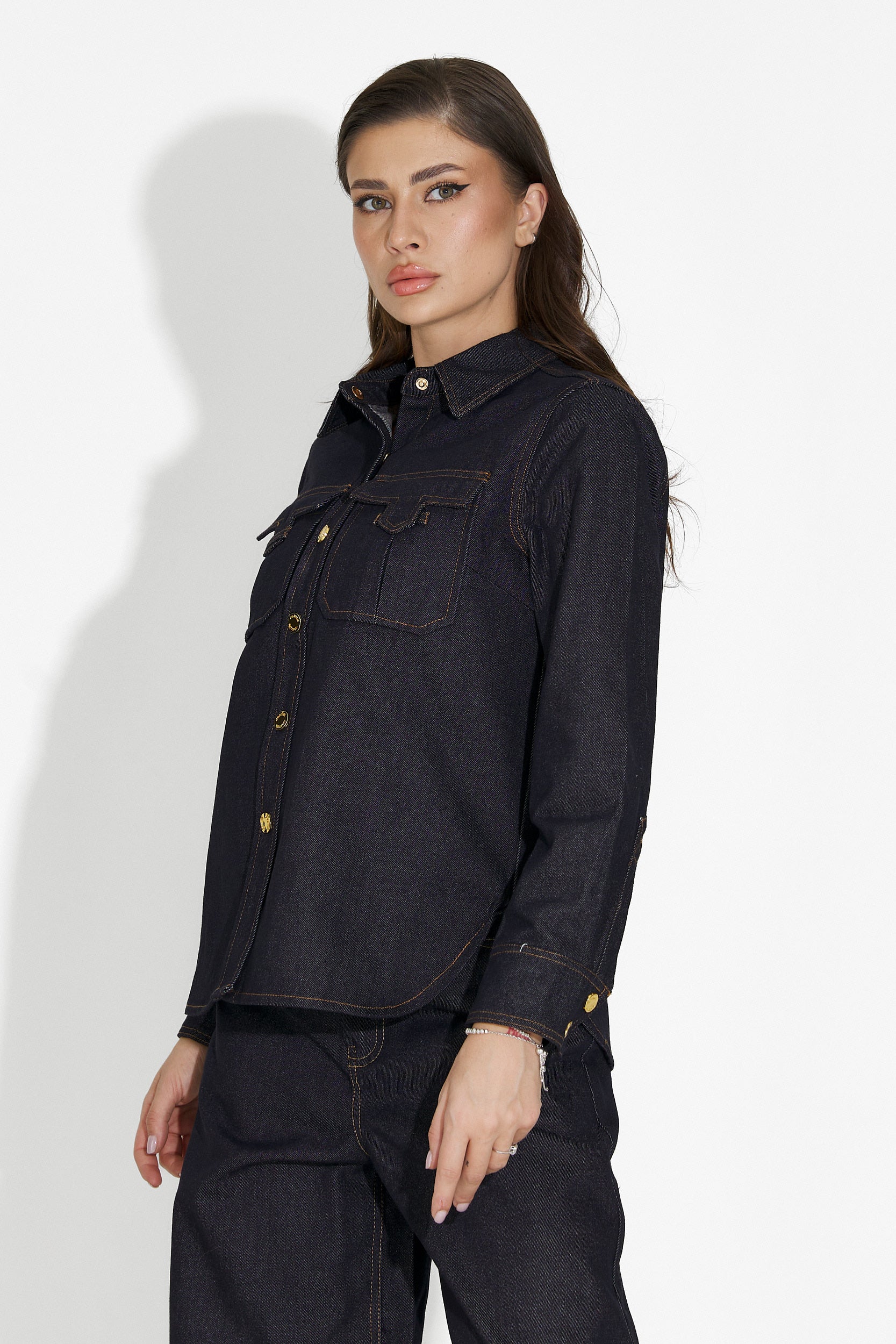 Camasa dama casual bleumarin Melena Bogas