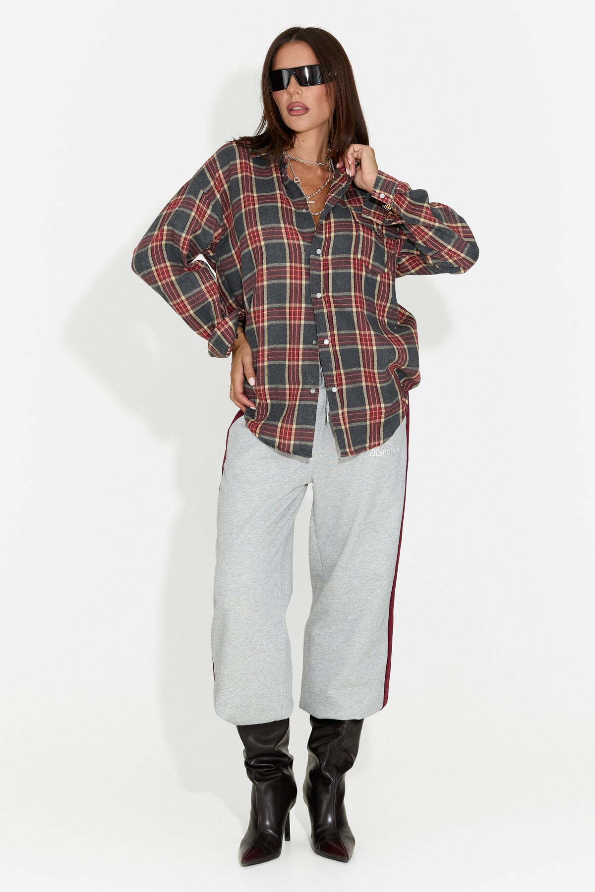 Camasa dama casual burgundy Importas Bogas