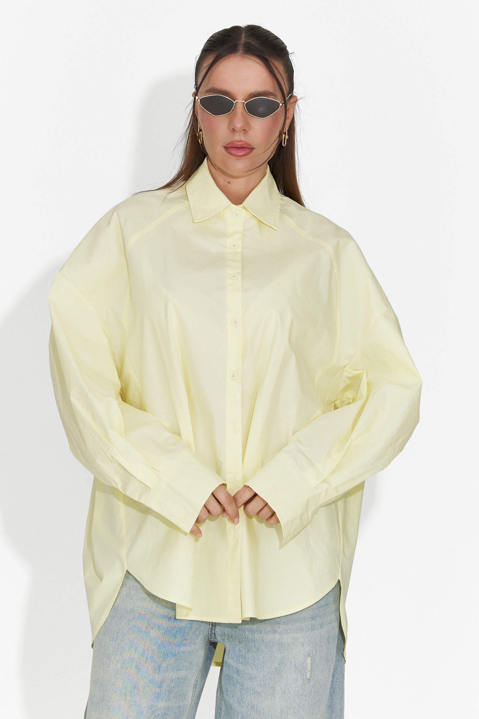 Camasa dama casual galbena Abrienda Bogas