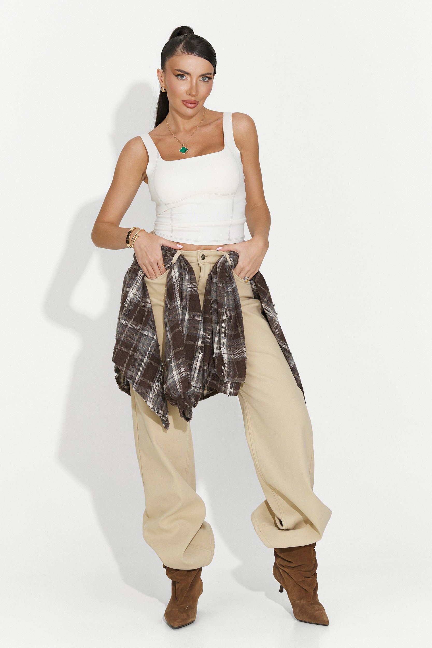 Women's casual brown shirt Jasara Bogas