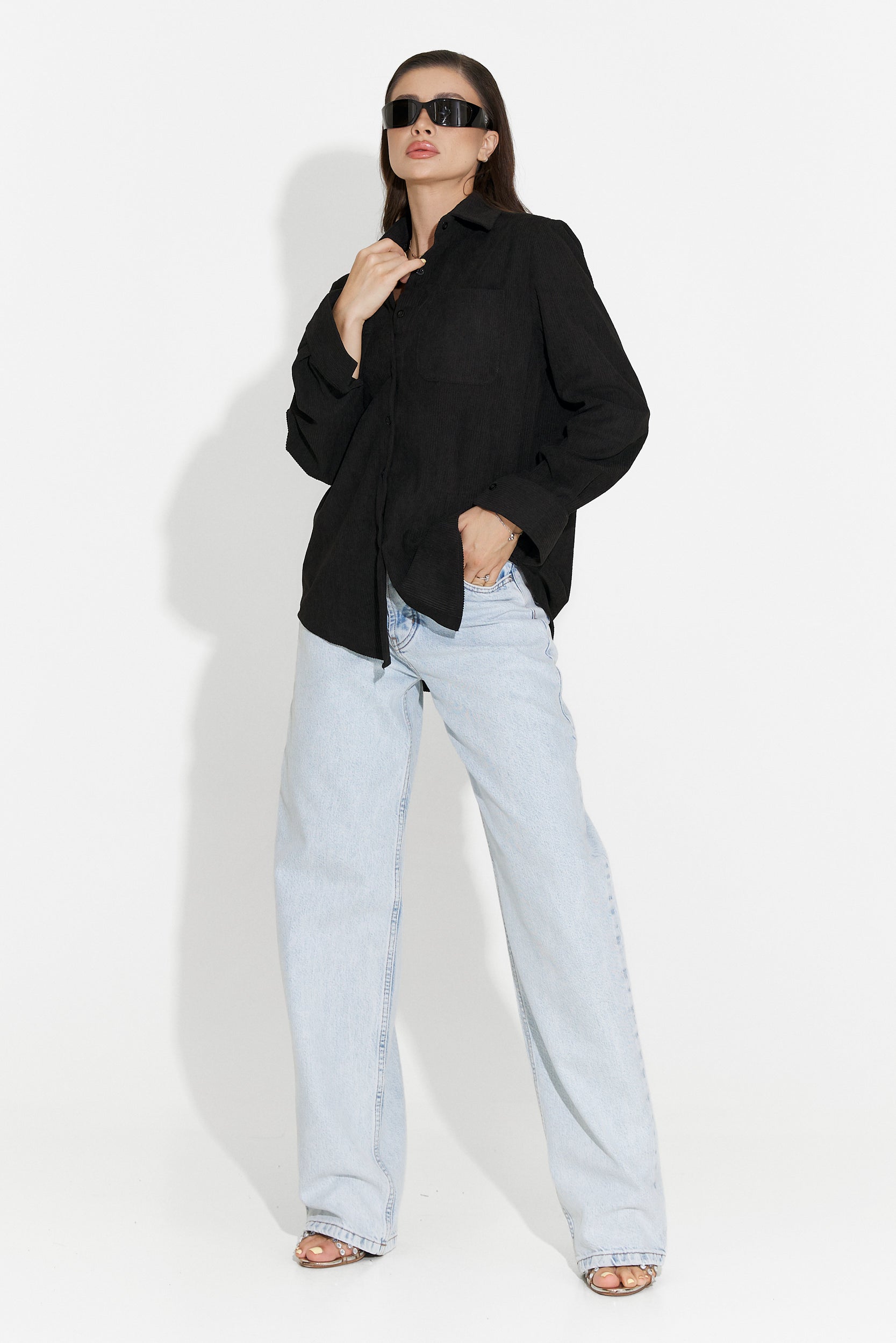 Women's casual black shirt Deliora Bogas