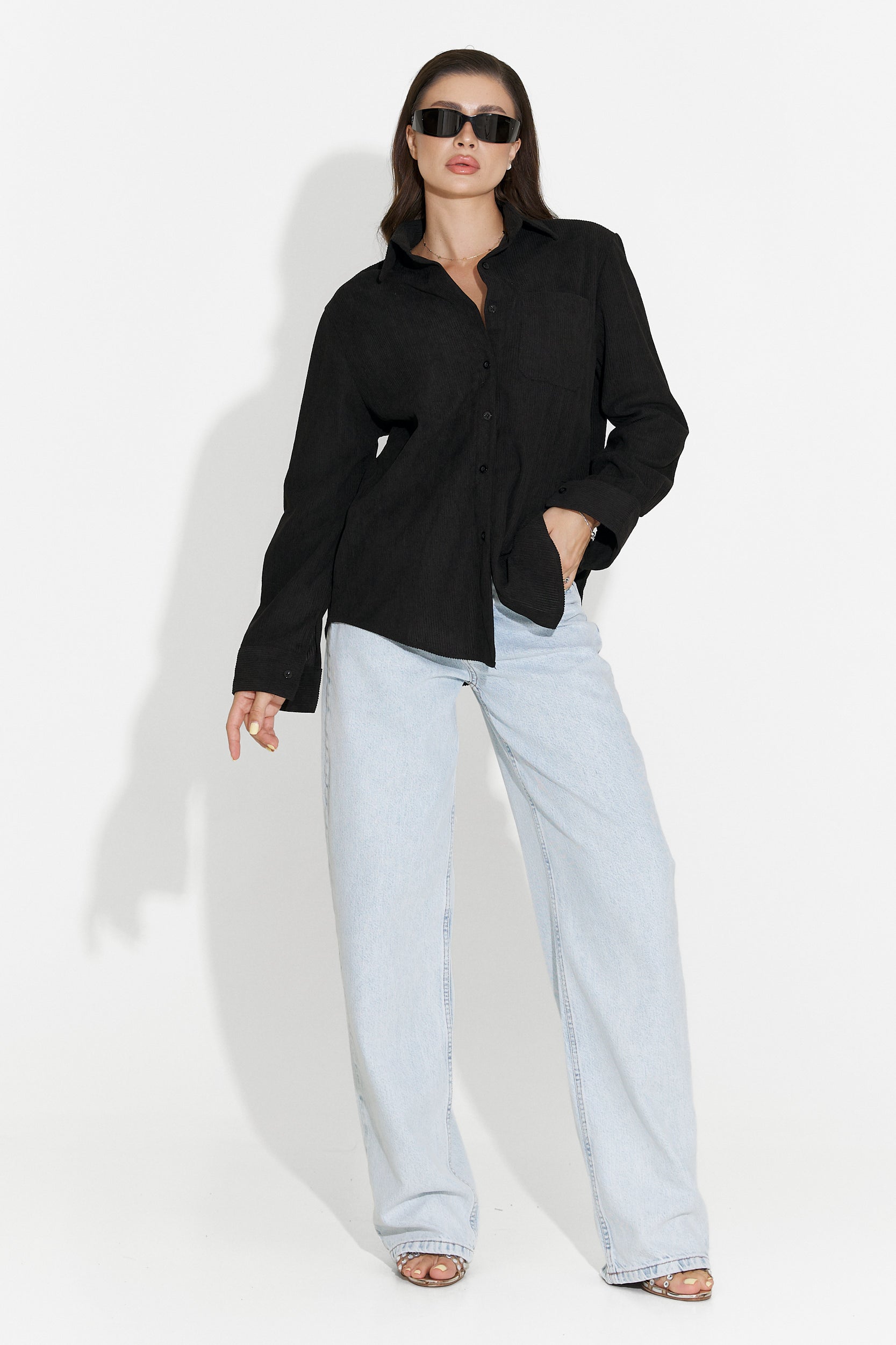Women's casual black shirt Deliora Bogas