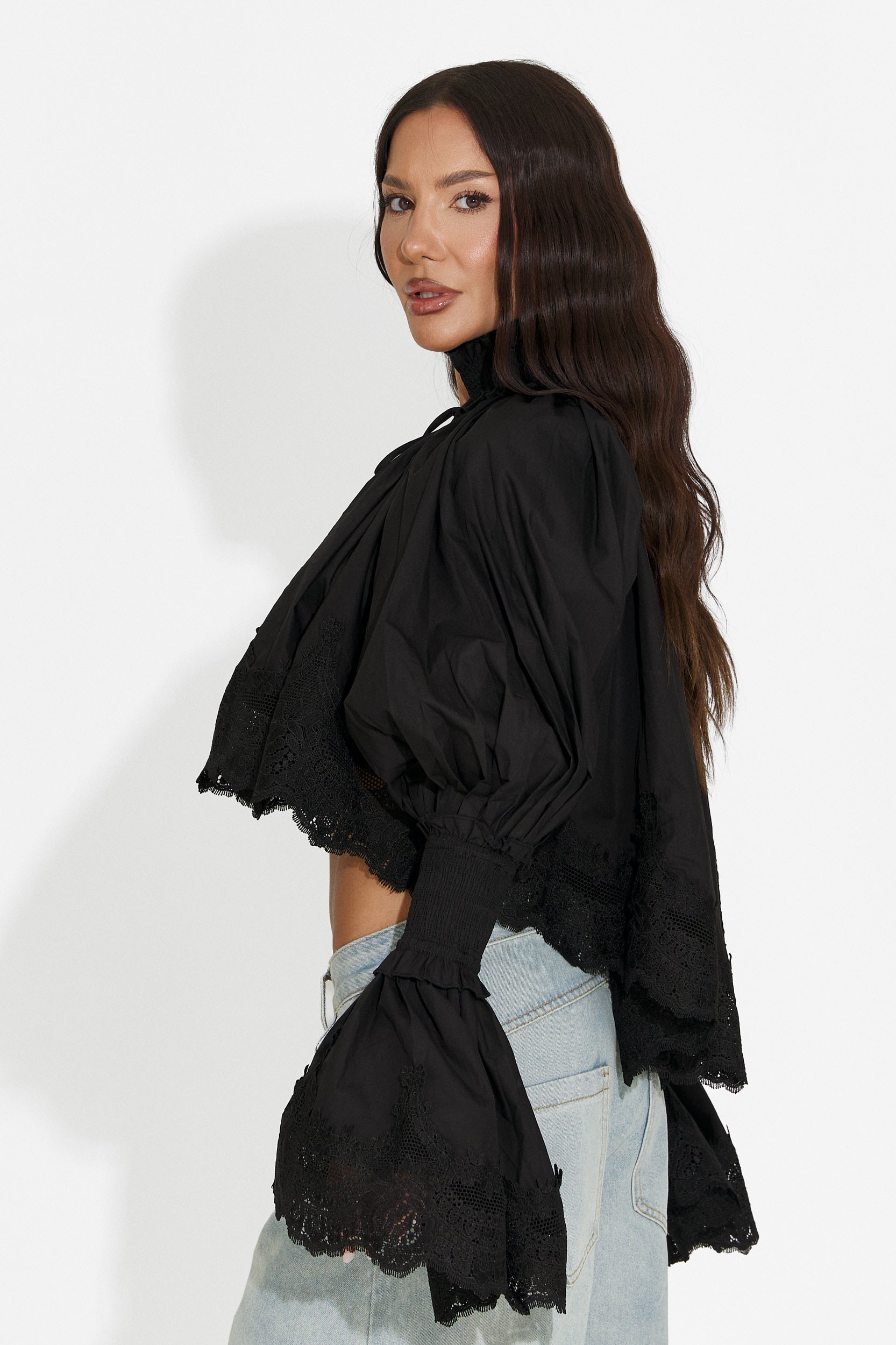 Camasa dama casual neagra Etihoma Bogas