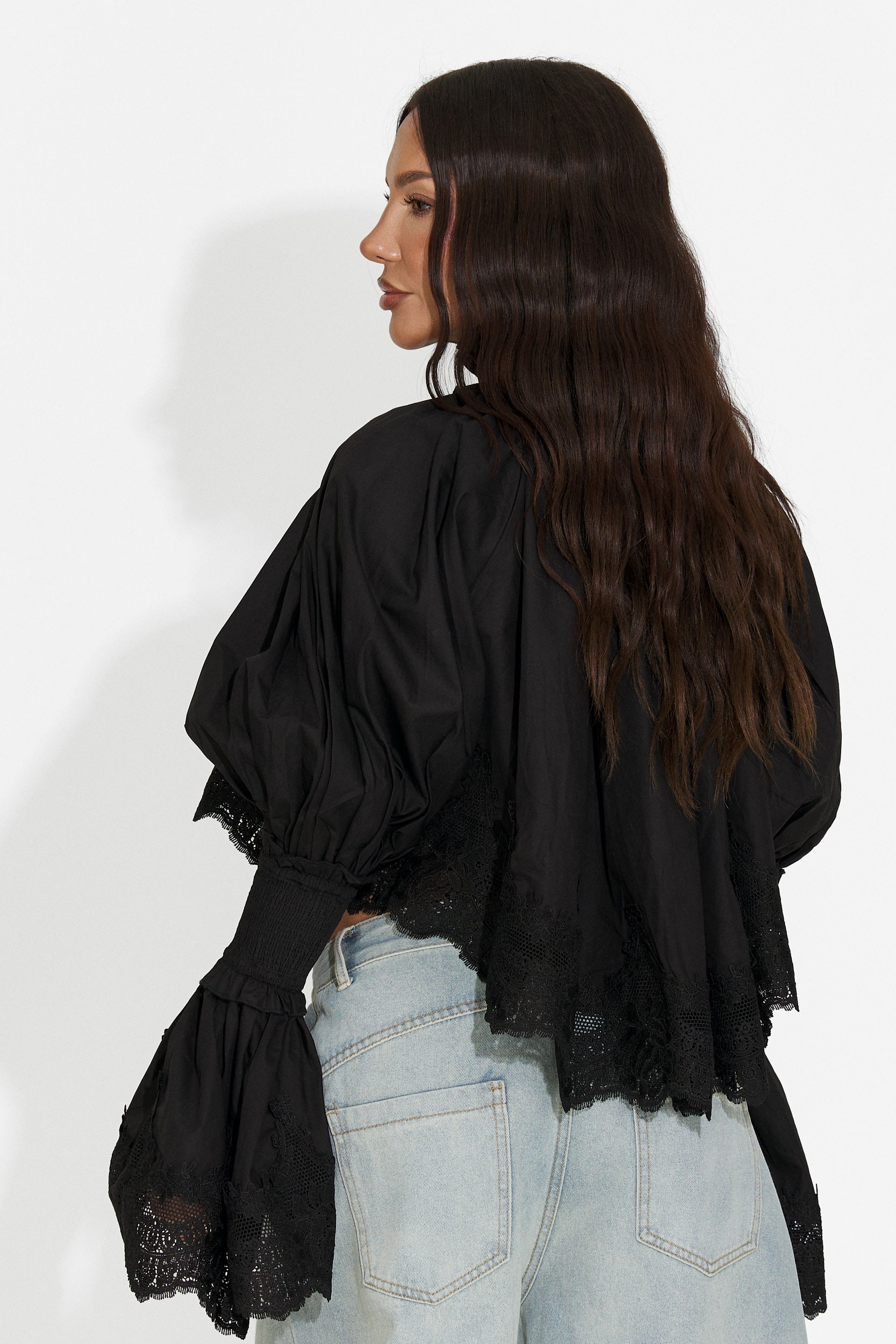 Camasa dama casual neagra Etihoma Bogas