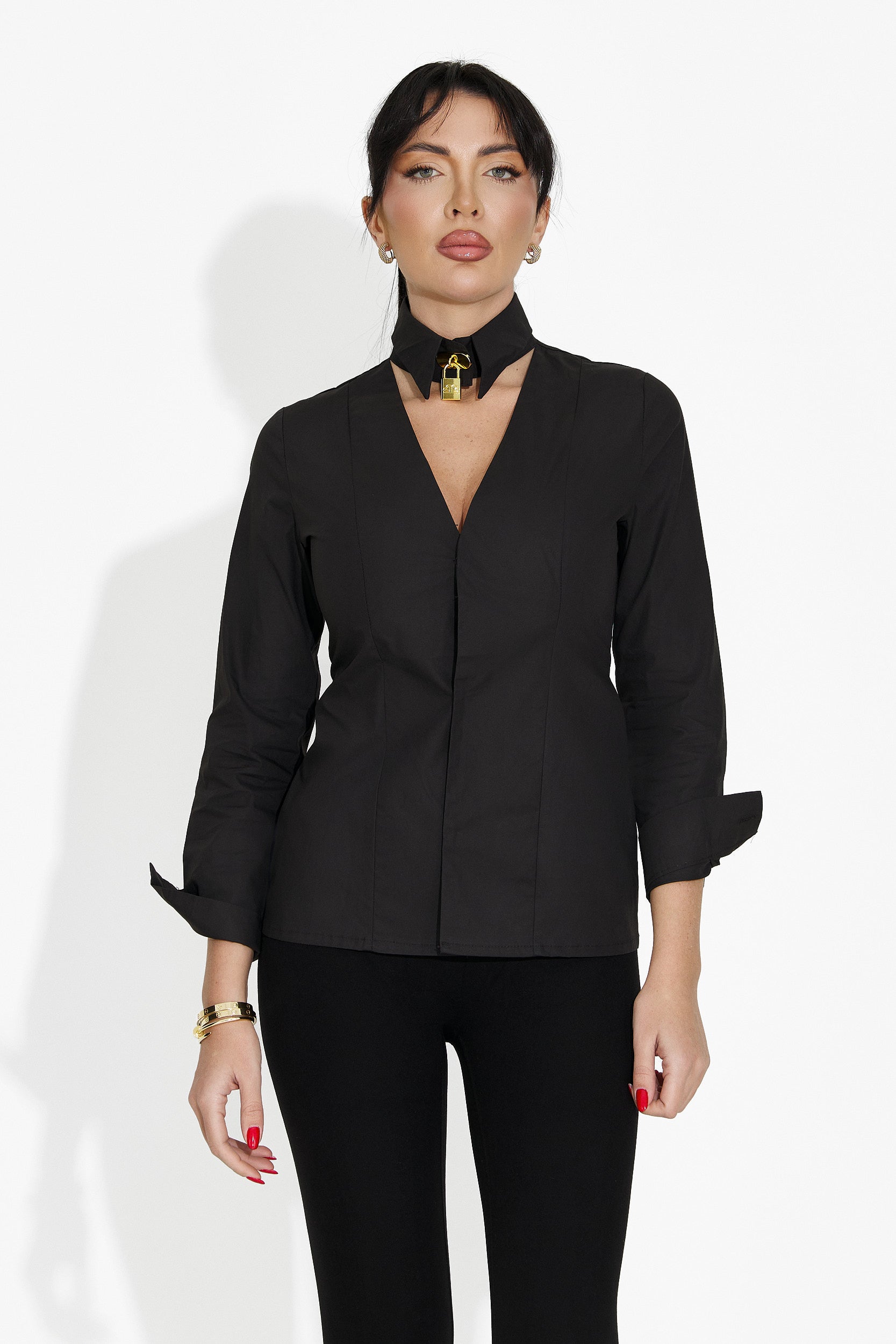 Women's casual black shirt Marcelia Bogas