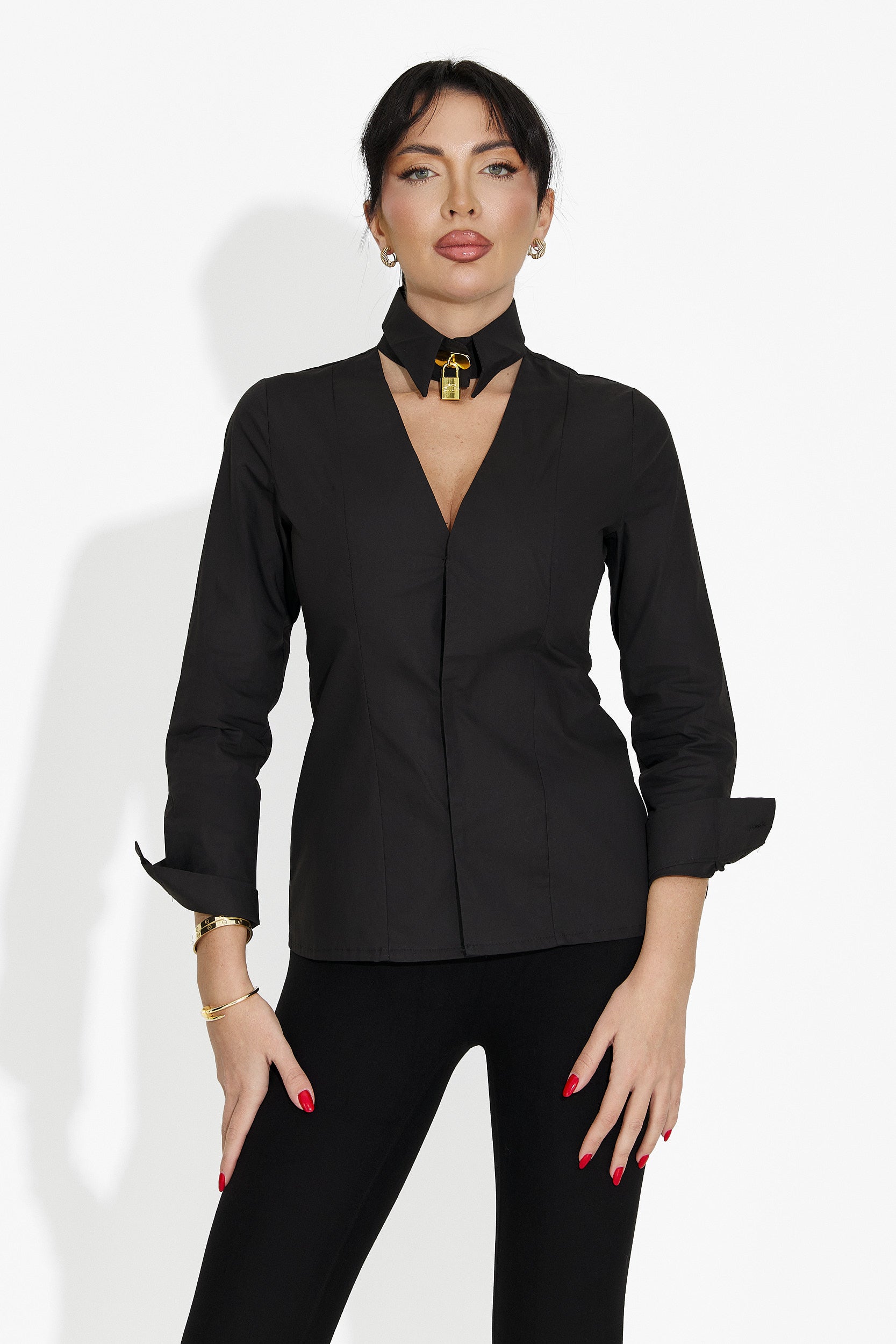 Women's casual black shirt Marcelia Bogas