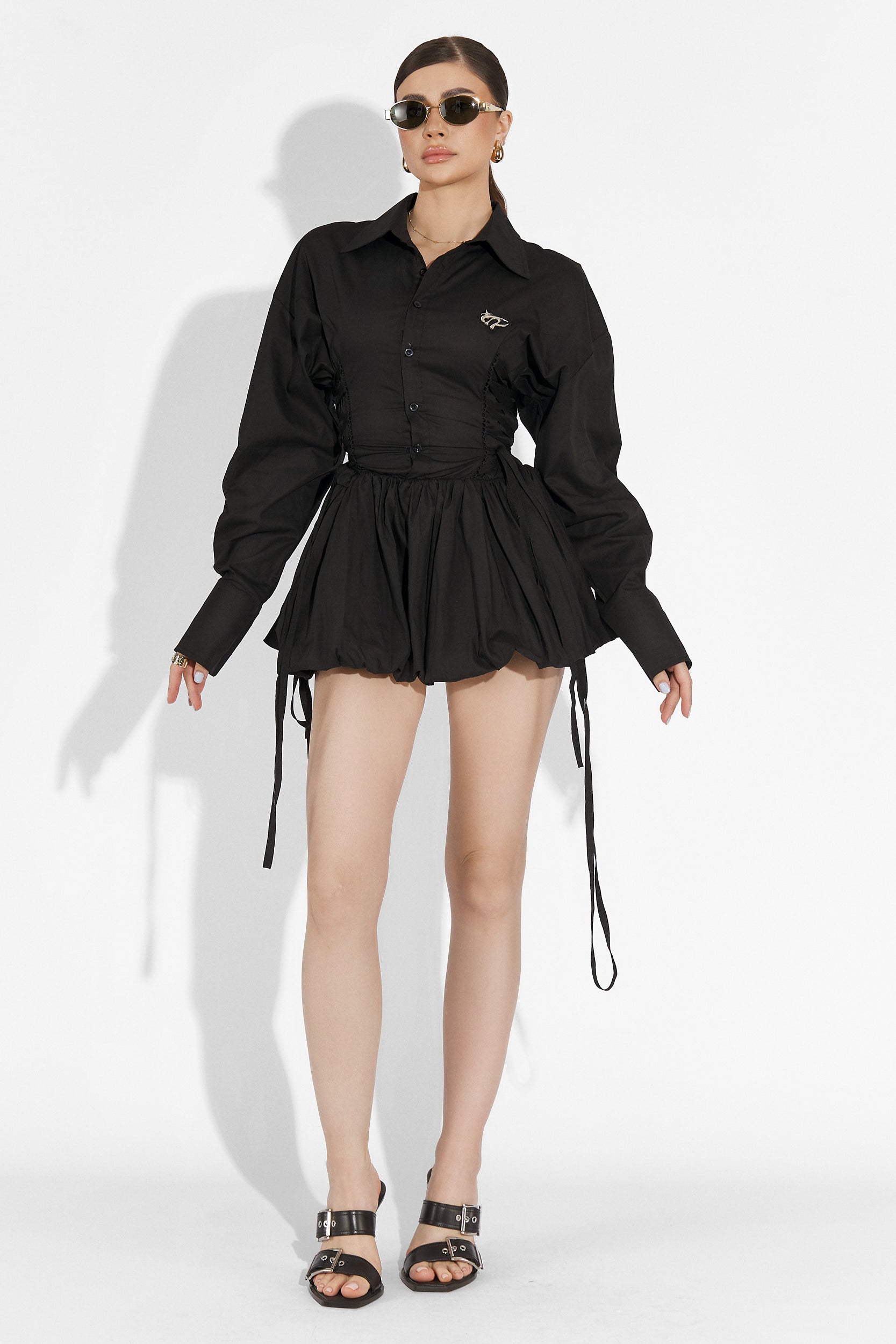 Camasa dama casual neagra Tazle Bogas
