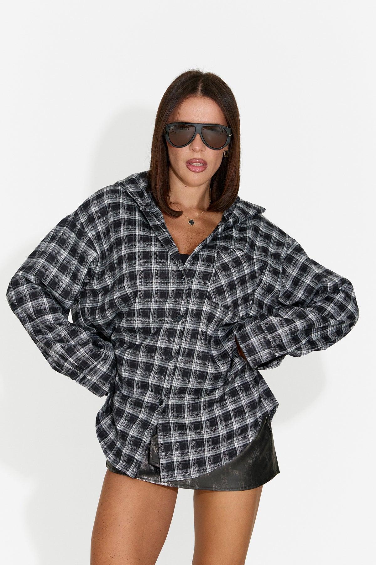 Camasa dama casual neagra Venrita Bogas