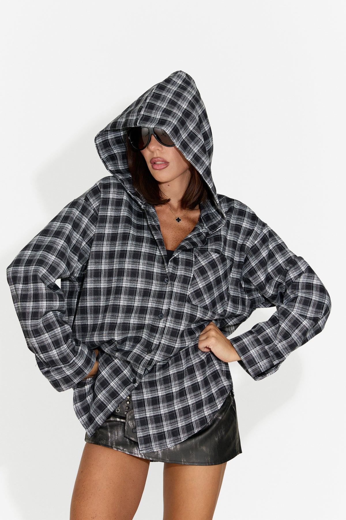 Camasa dama casual neagra Venrita Bogas