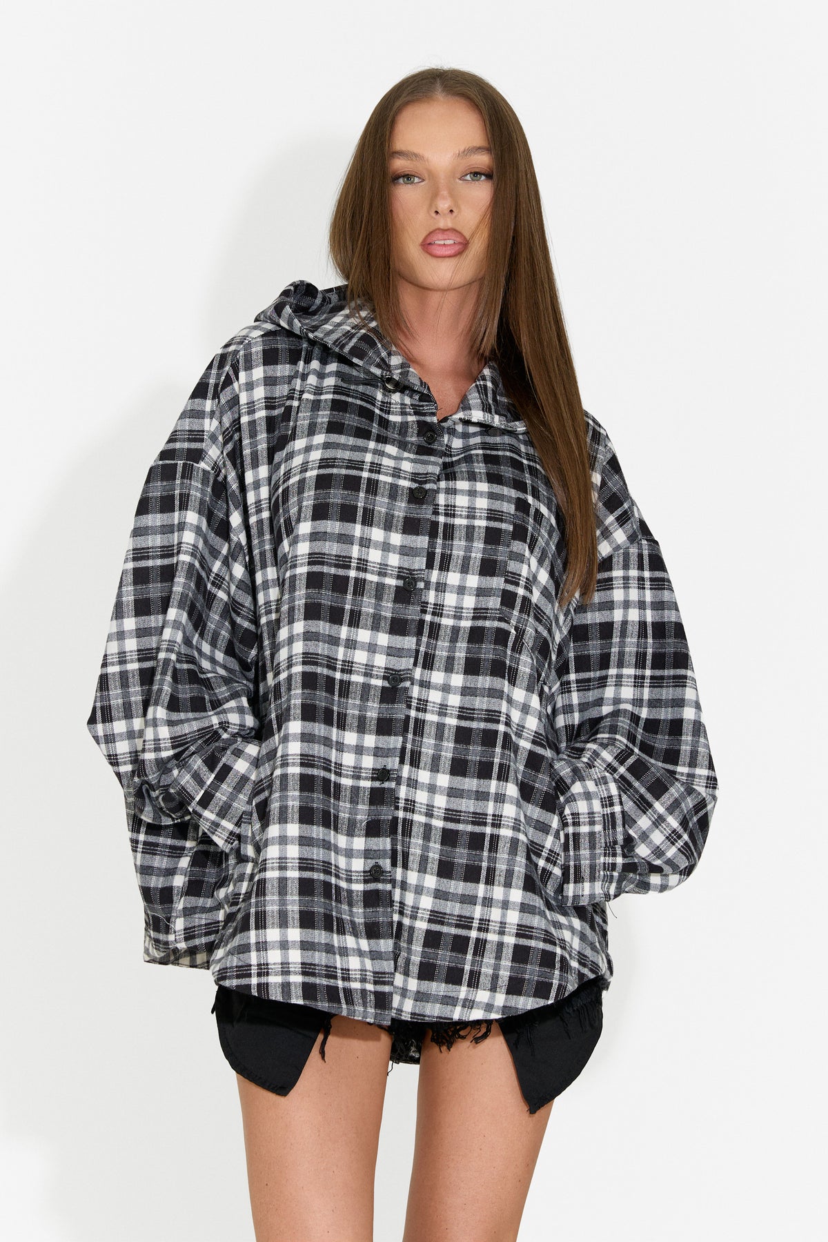 Camasa dama casual negru Drepina Bogas