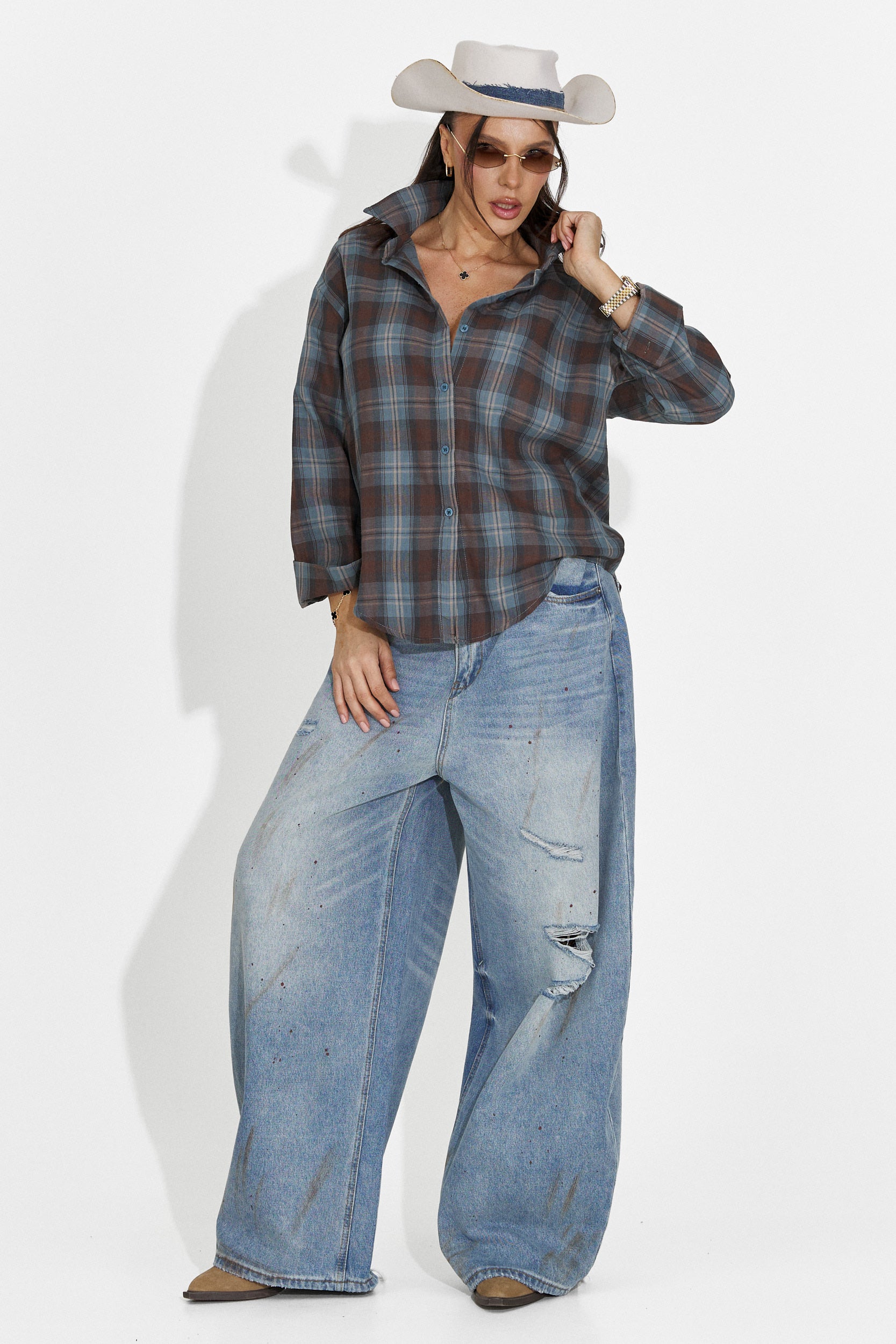 Camasa dama casual turcoaz Barcely Bogas