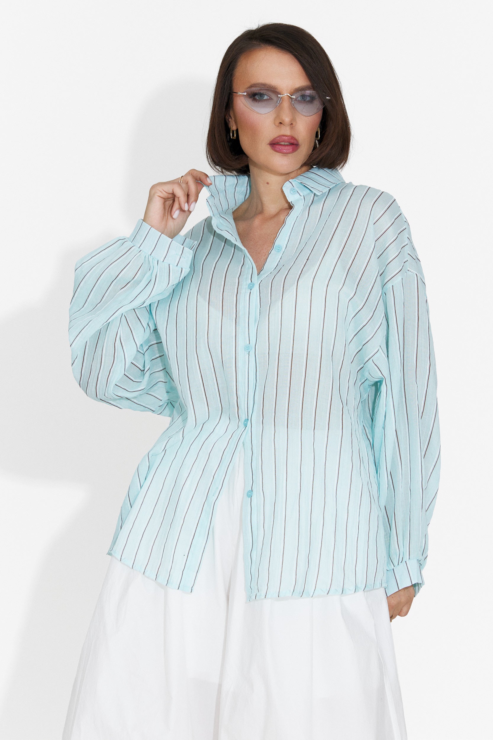 Camasa dama casual turcoaz Fenday Bogas