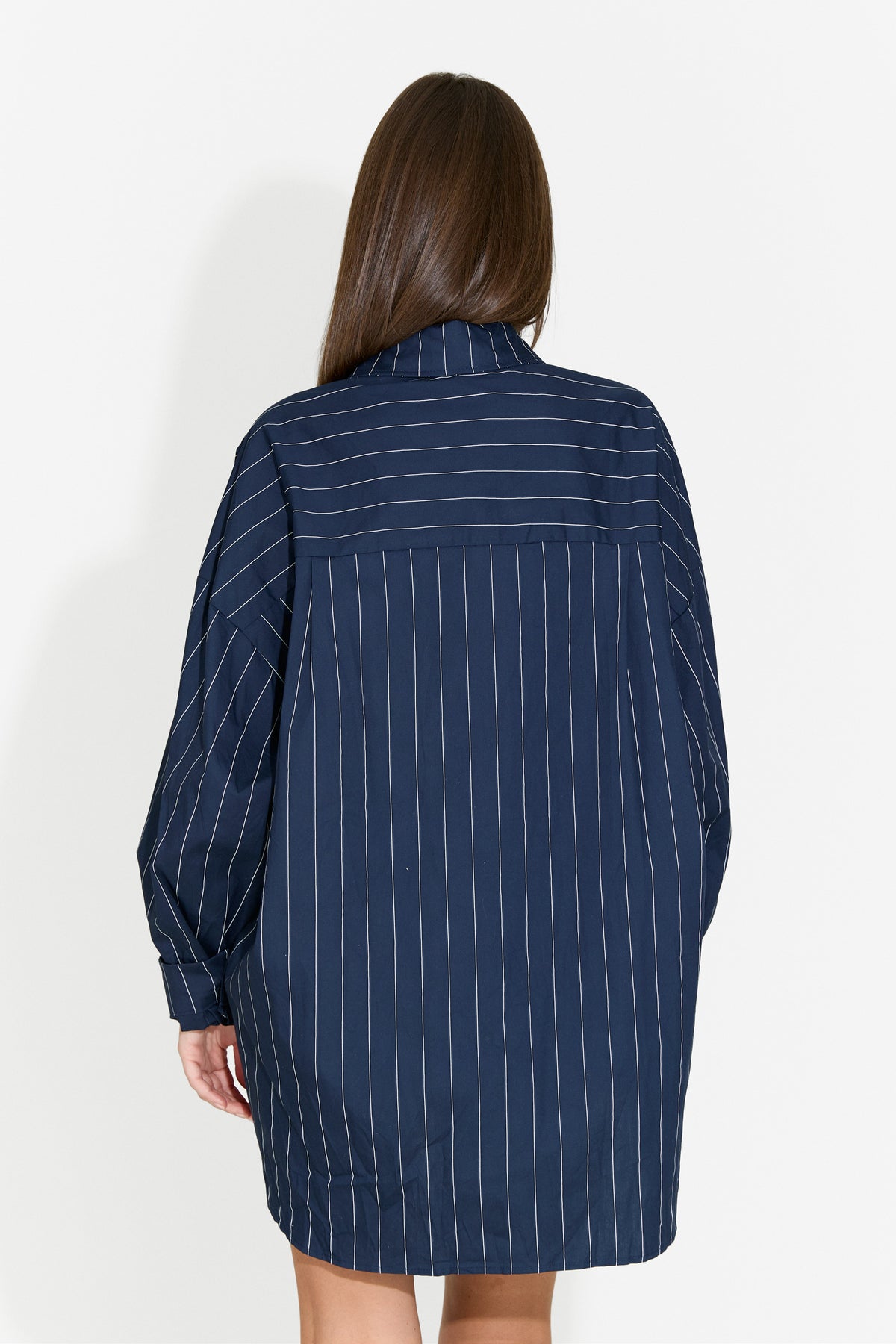 Camasa dama eleganta bleumarin Tastity Bogas, imaginea 2 din 6