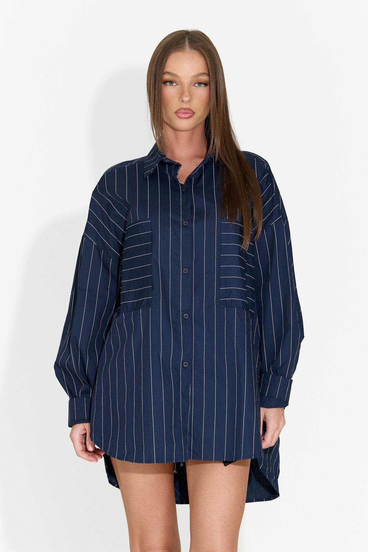 Camasa dama eleganta bleumarin Tastity Bogas
