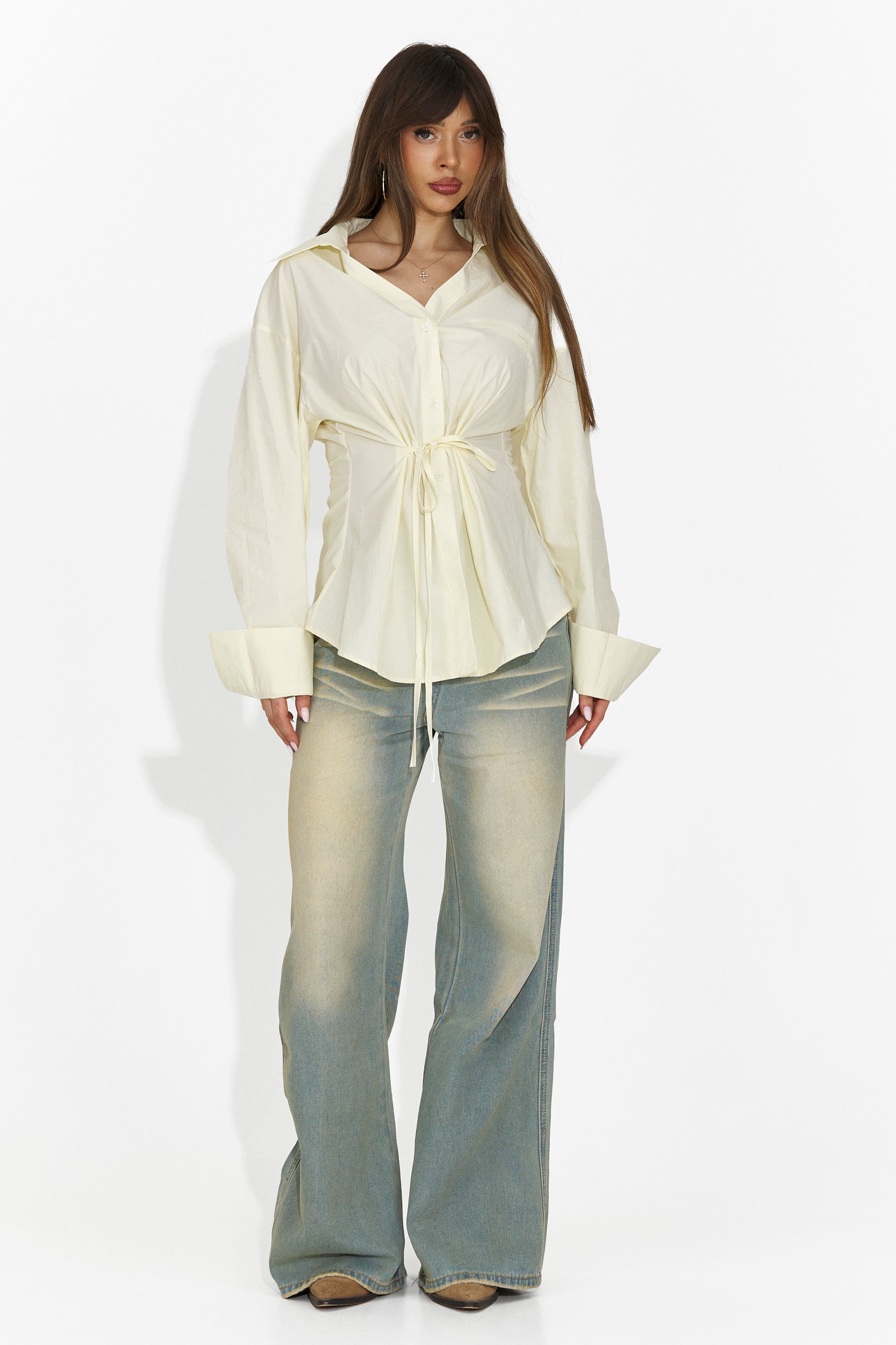 Camasa dama eleganta galbena Alesya Bogas