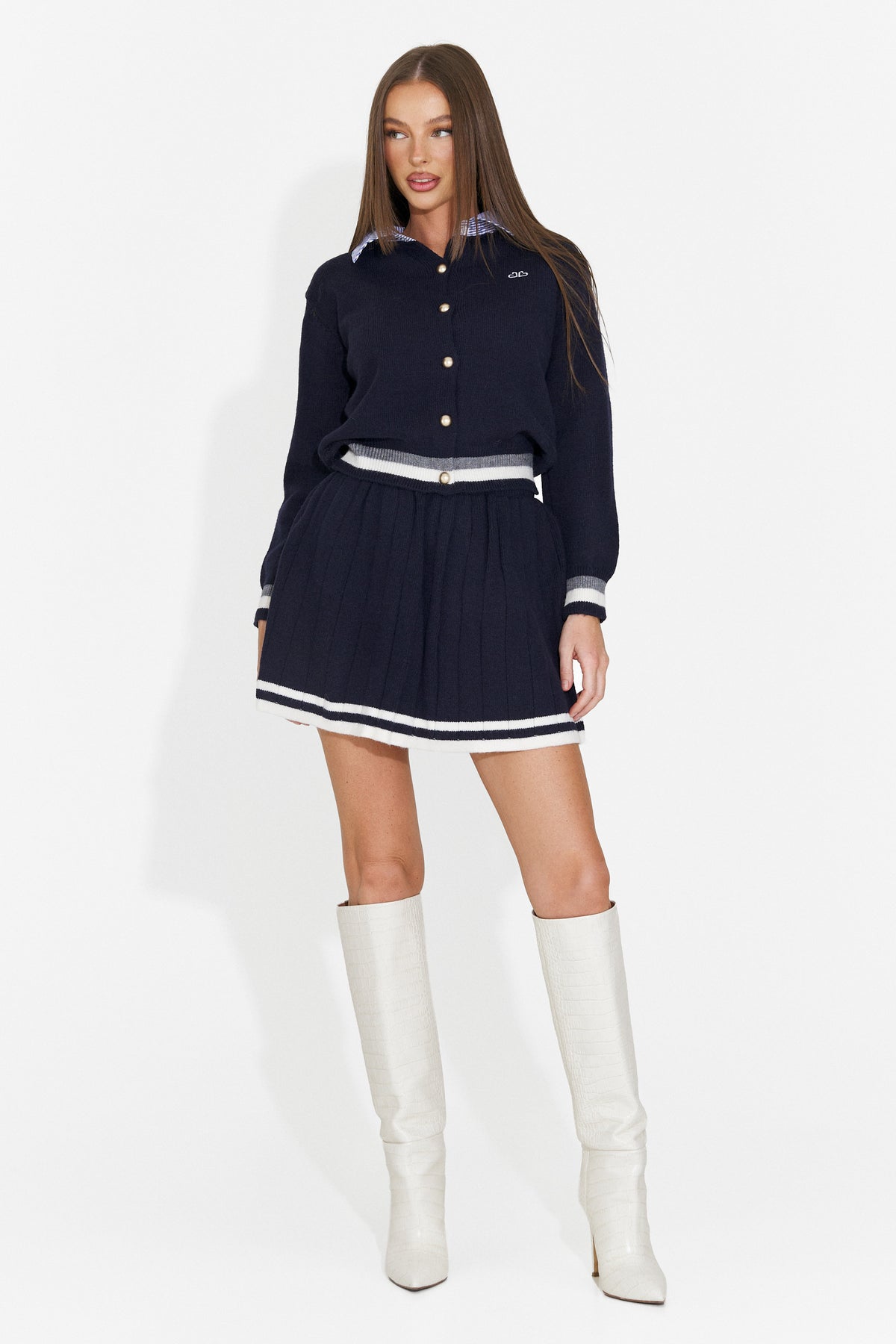 Compleu casual bleumarin Glvioura Bogas