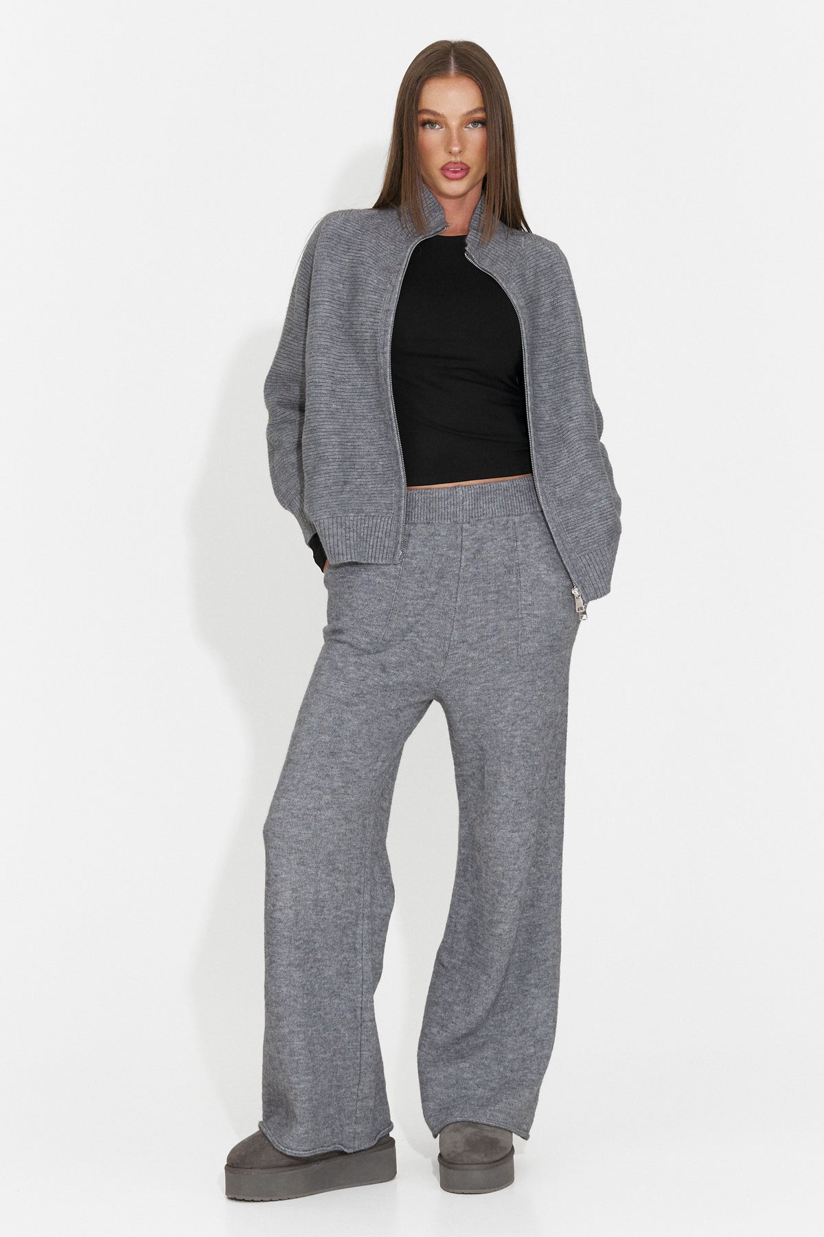 Compleu casual gri Ceneveva Bogas
