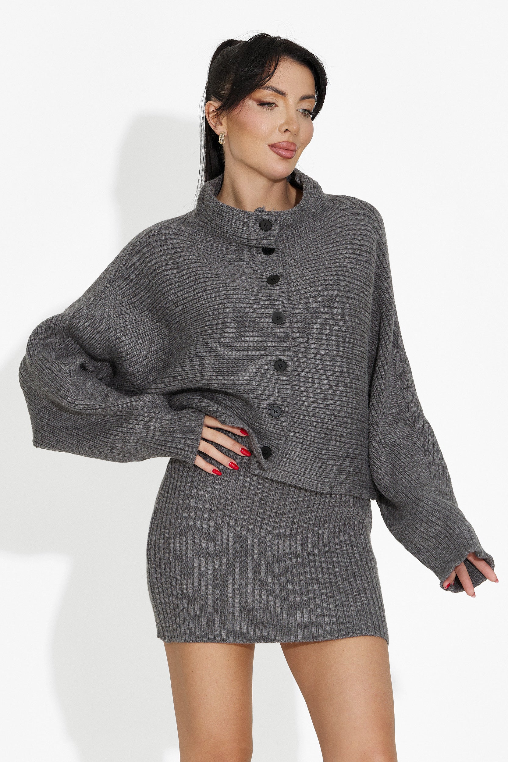 Gray skirt set Almaria Bogas