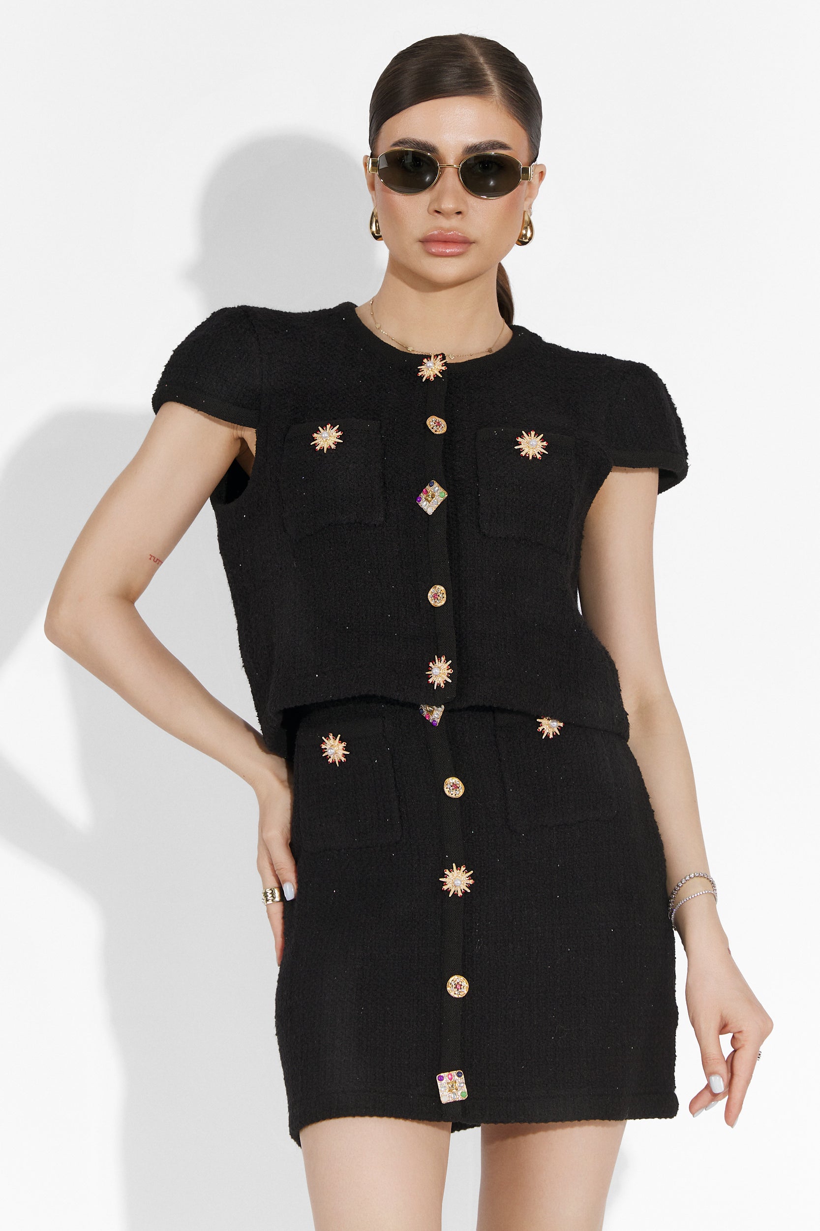 Bounce Bogas Black Skirt Set