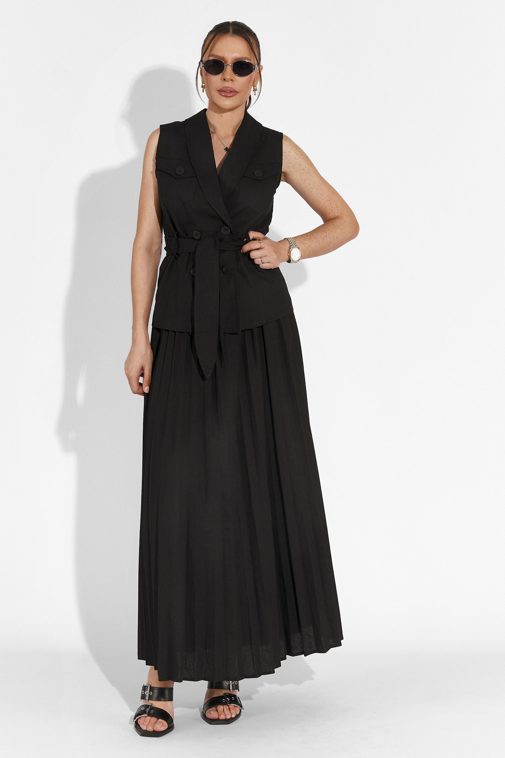 Timothy Bogas Black Skirt Suit