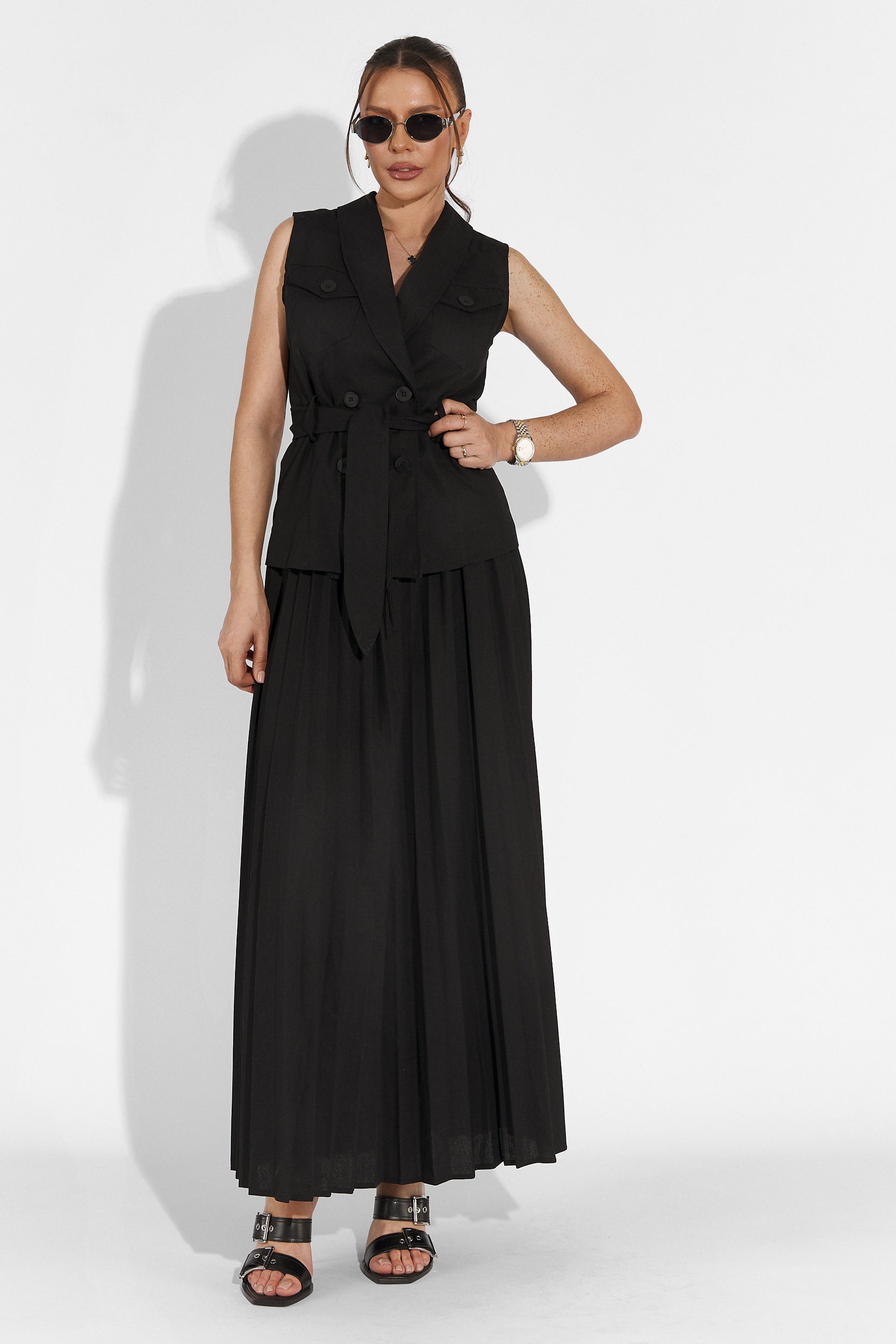 Timothy Bogas Black Skirt Suit