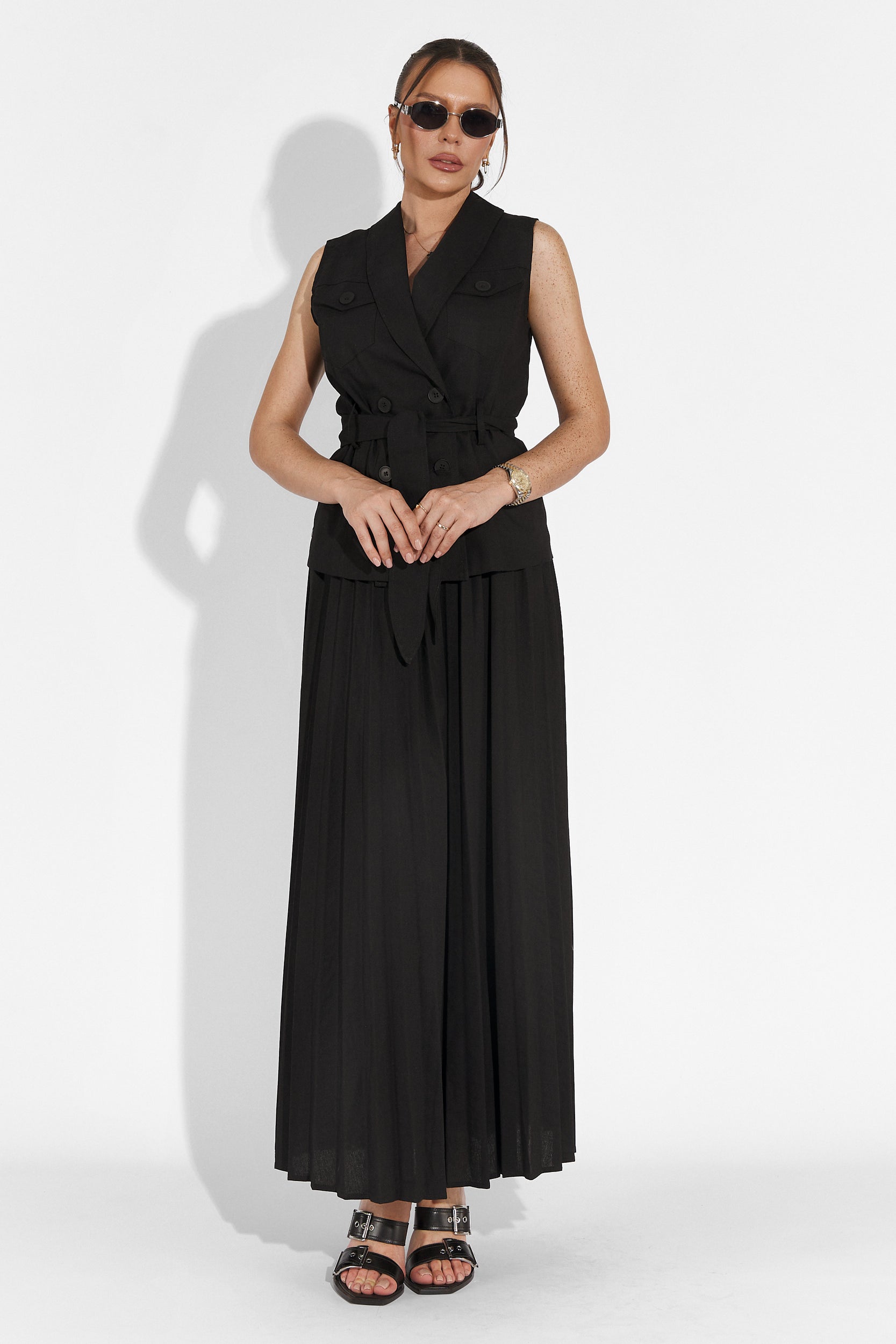 Timothy Bogas Black Skirt Suit