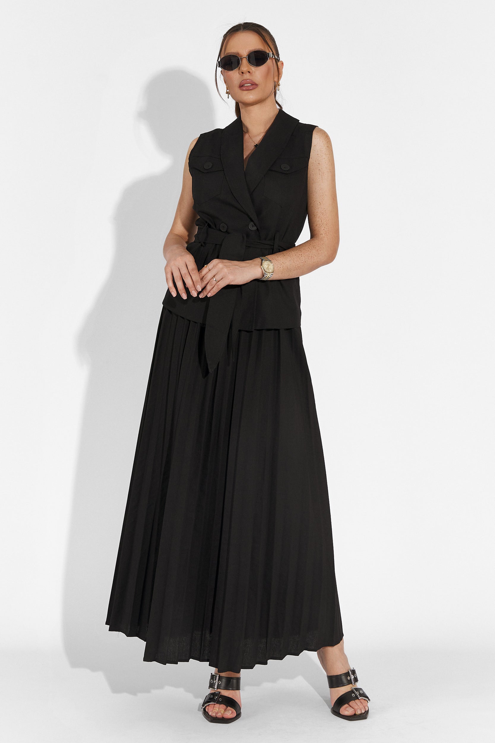 Timothy Bogas Black Skirt Suit