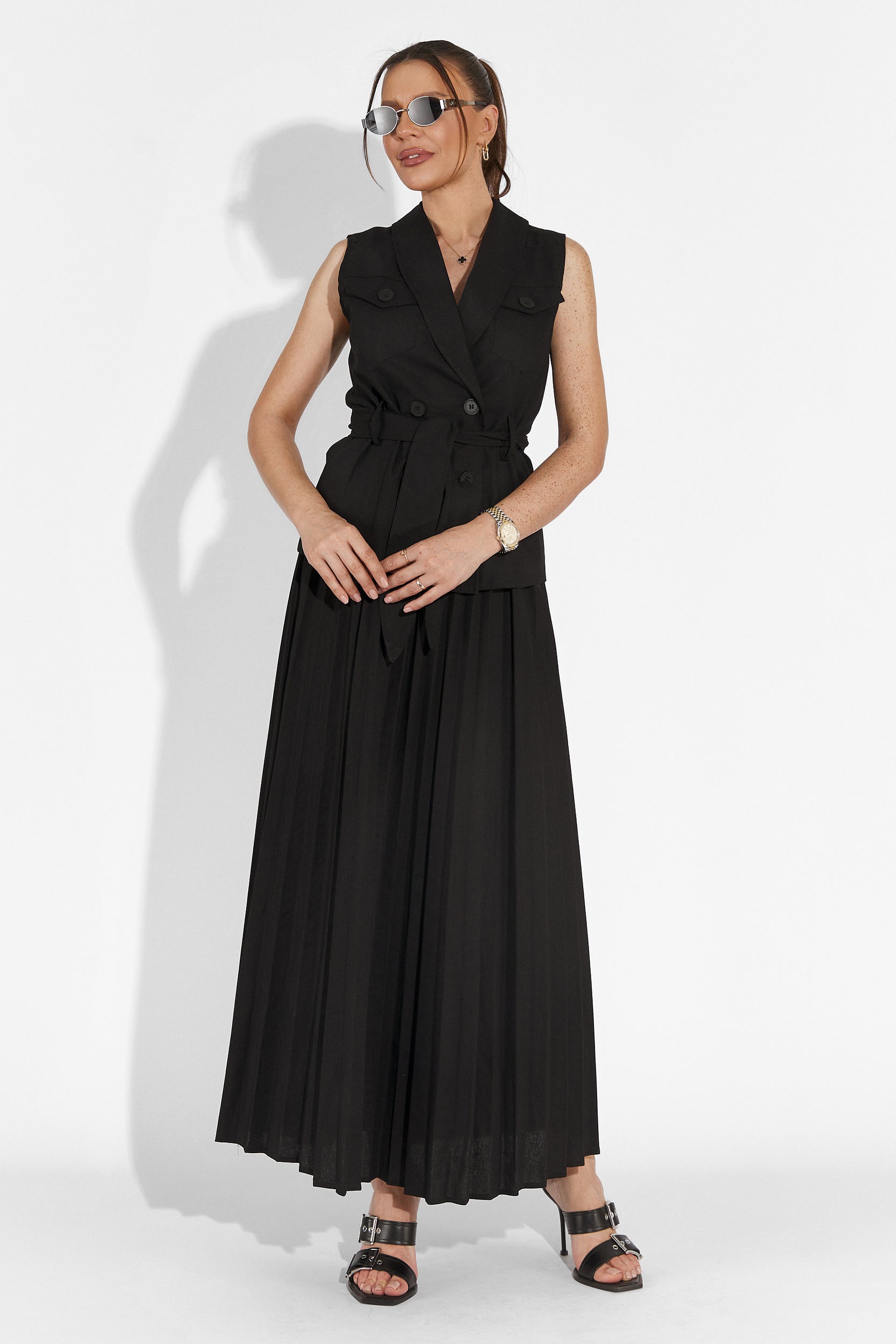 Timothy Bogas Black Skirt Suit