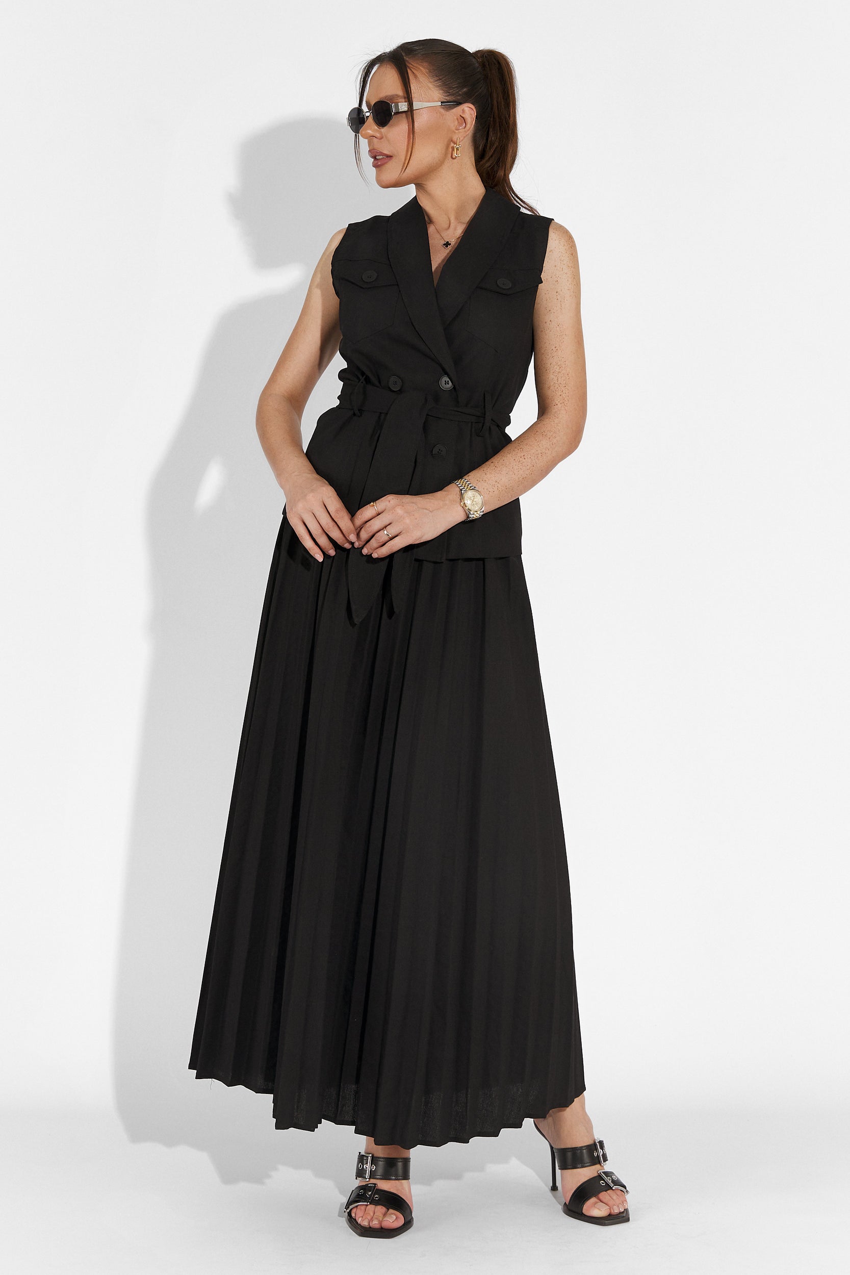 Timothy Bogas Black Skirt Suit
