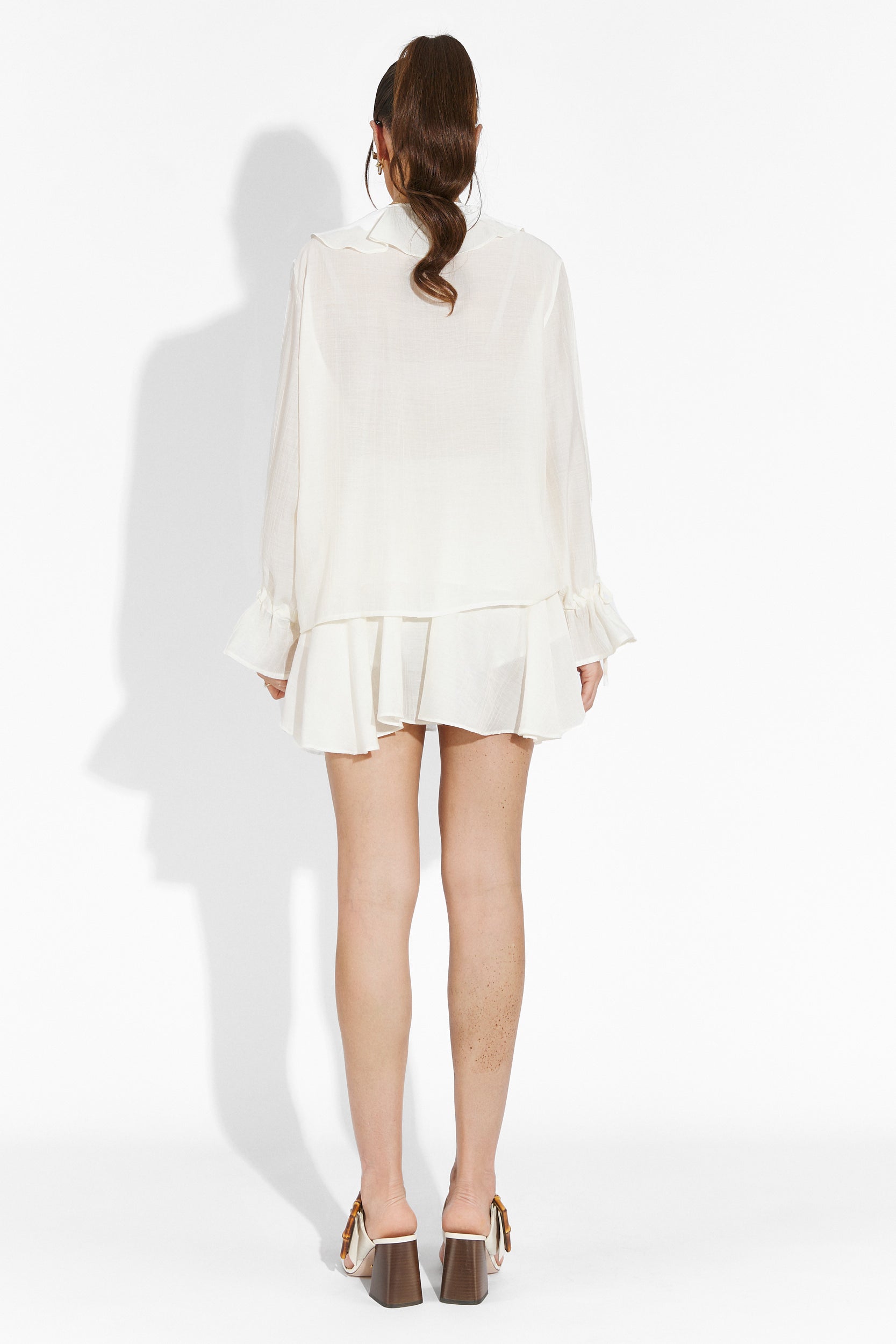 Beige Estuar Bogas Trouser Skirt Set